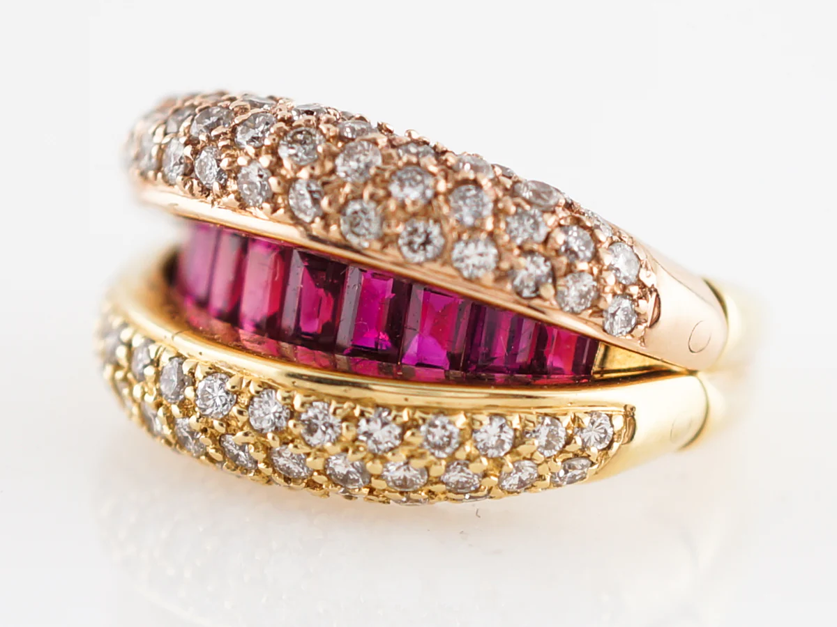 ***RTV 5/23/19***Modern Right Hand Ring 1.22 Round Brilliant Cut Diamonds in 18k Yellow Gold - Image 2