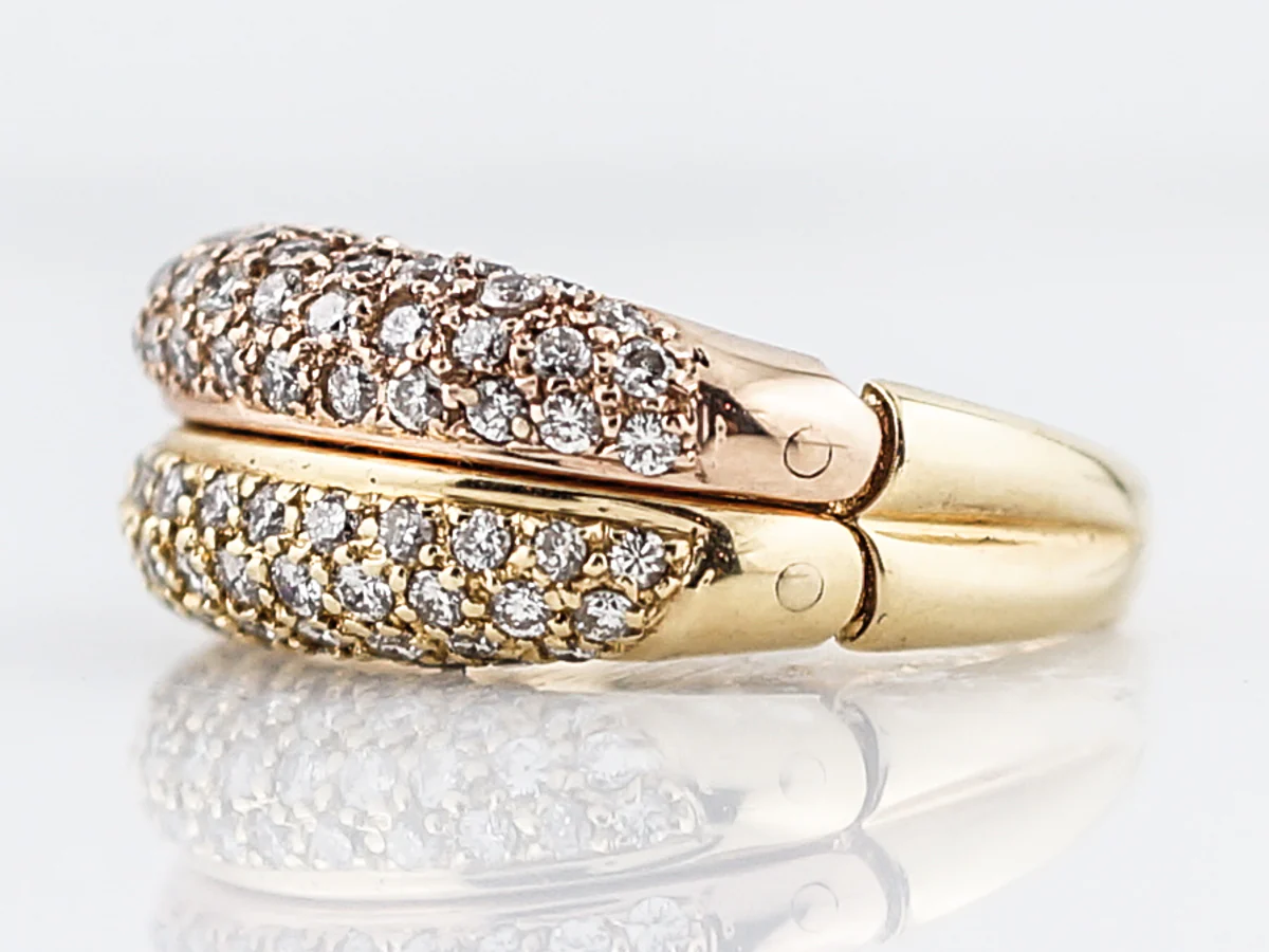 ***RTV 5/23/19***Modern Right Hand Ring 1.22 Round Brilliant Cut Diamonds in 18k Yellow Gold - Image 5