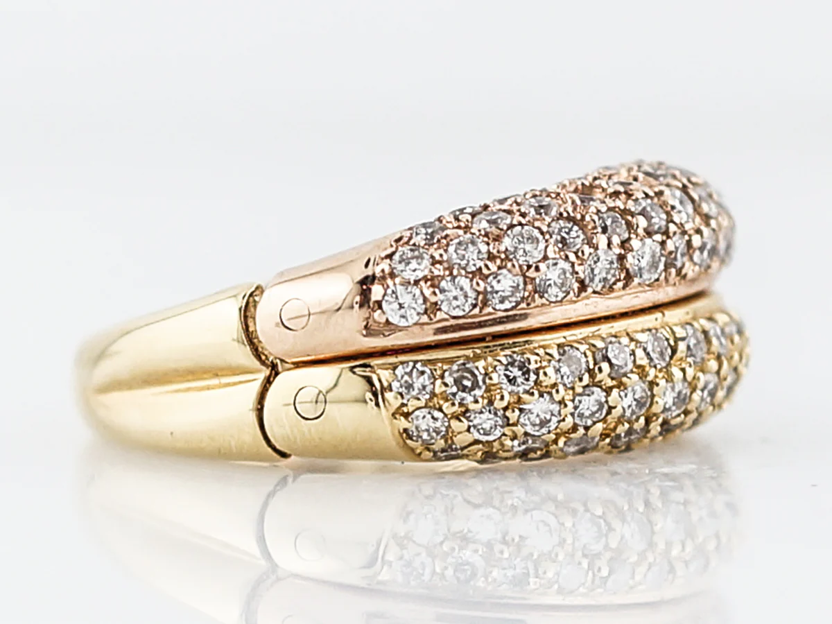***RTV 5/23/19***Modern Right Hand Ring 1.22 Round Brilliant Cut Diamonds in 18k Yellow Gold - Image 6