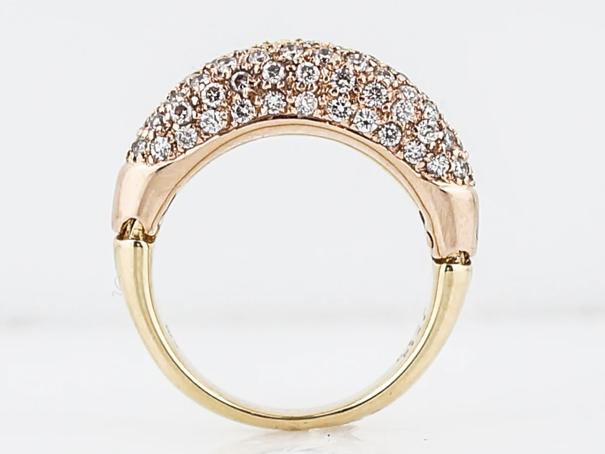 ***RTV 5/23/19***Modern Right Hand Ring 1.22 Round Brilliant Cut Diamonds in 18k Yellow Gold - Image 7