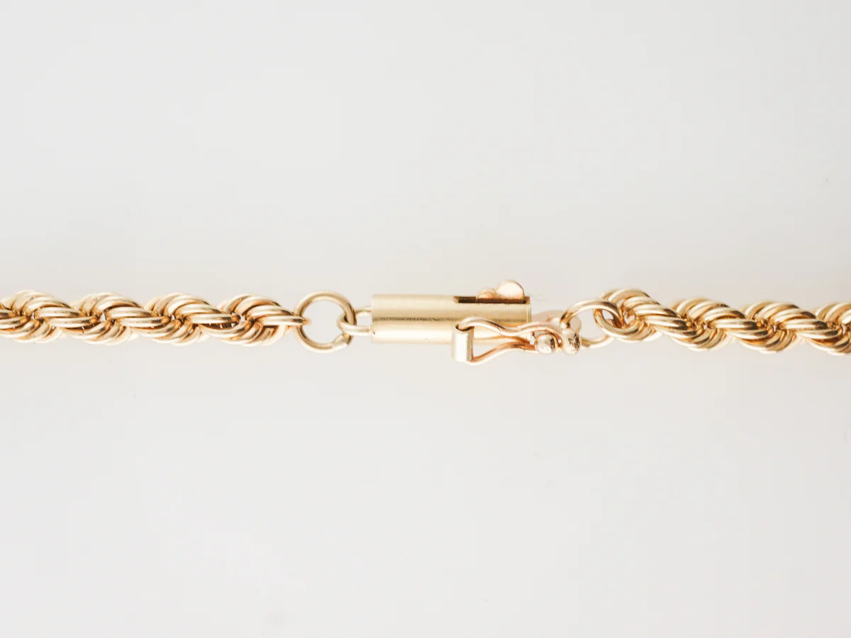 Modern Thick Braided Necklace in 14k Yellow Gold - Image 3