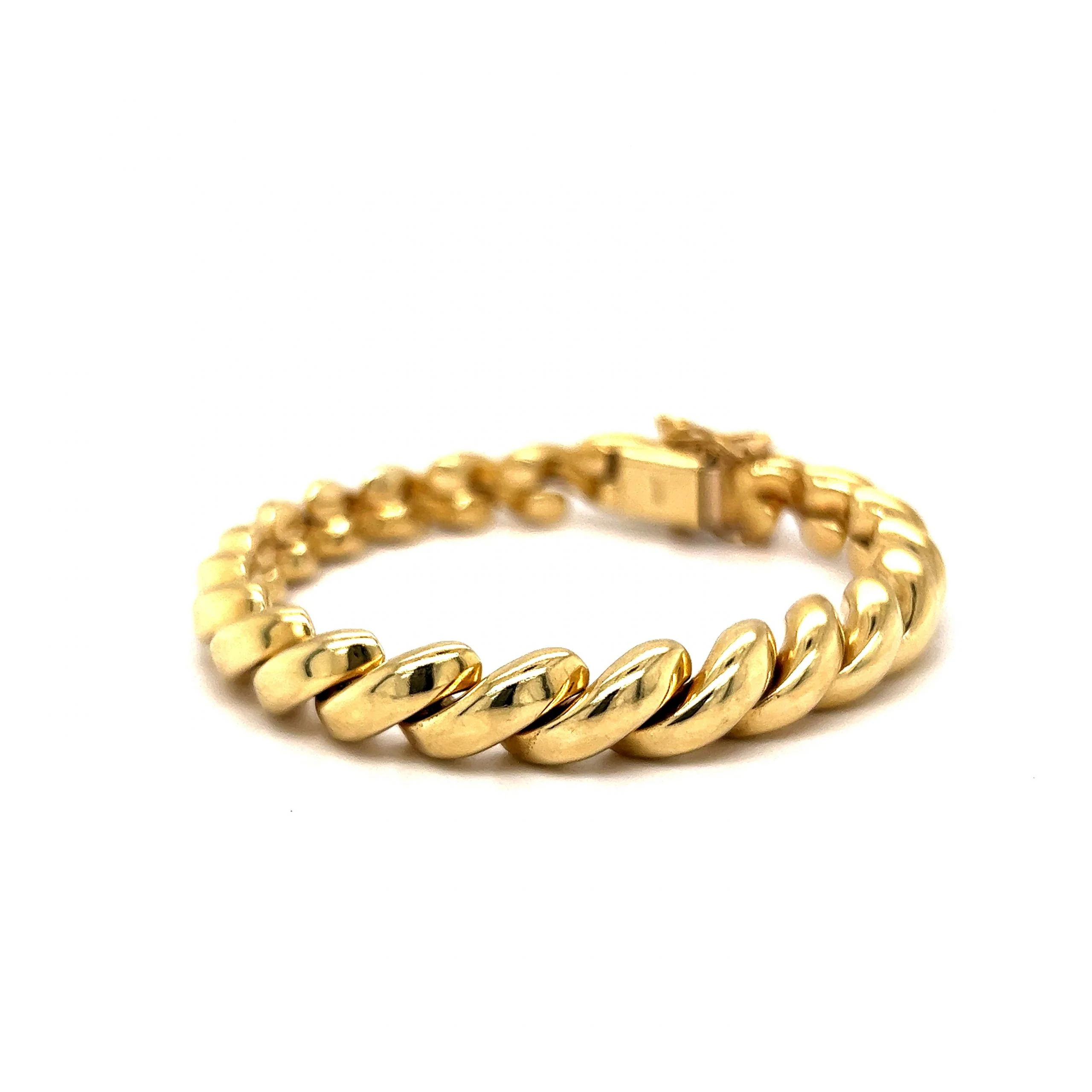 Modern Twisted Rope Bracelet in 14k Yellow Gold - Image 2
