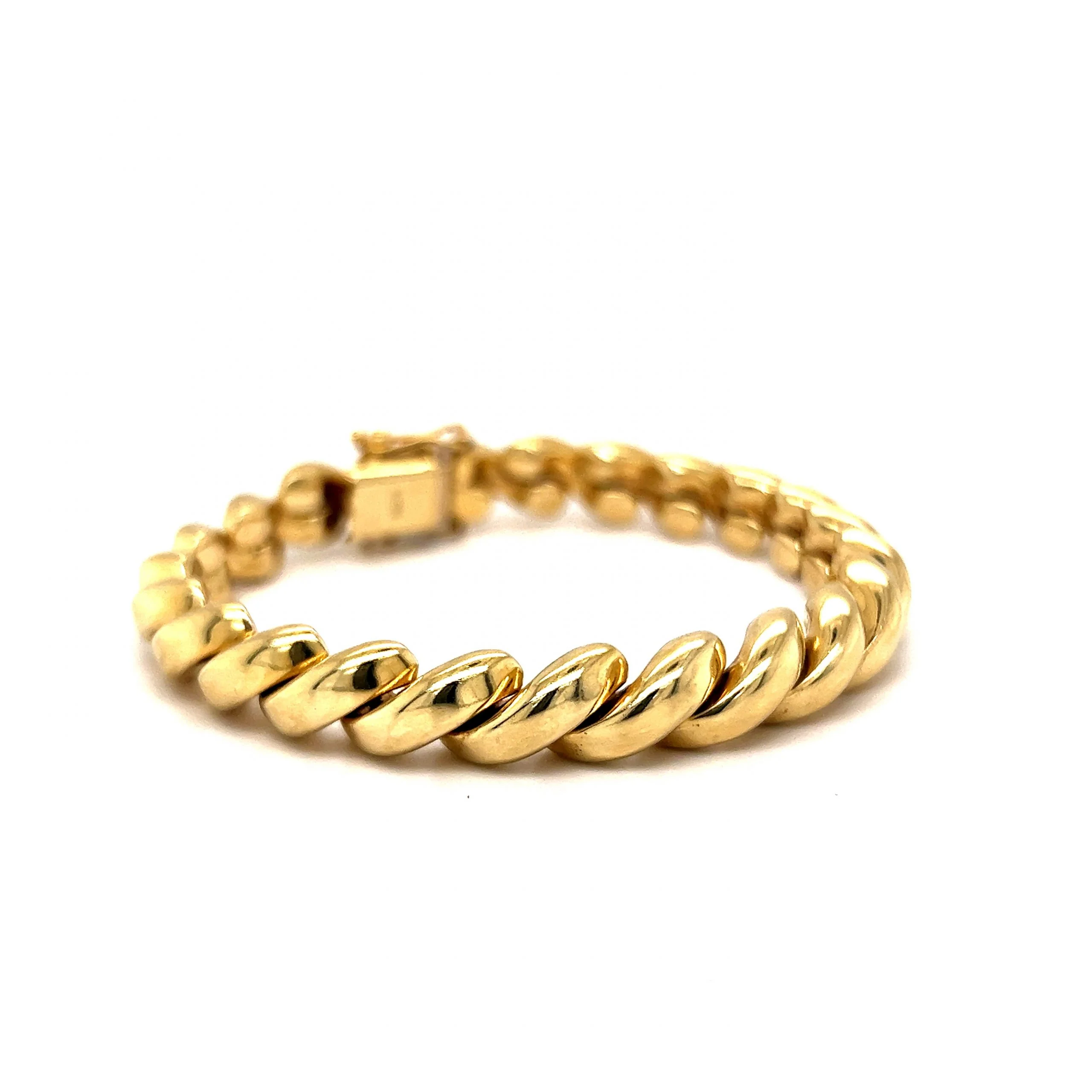 Modern Twisted Rope Bracelet in 14k Yellow Gold - Image 3