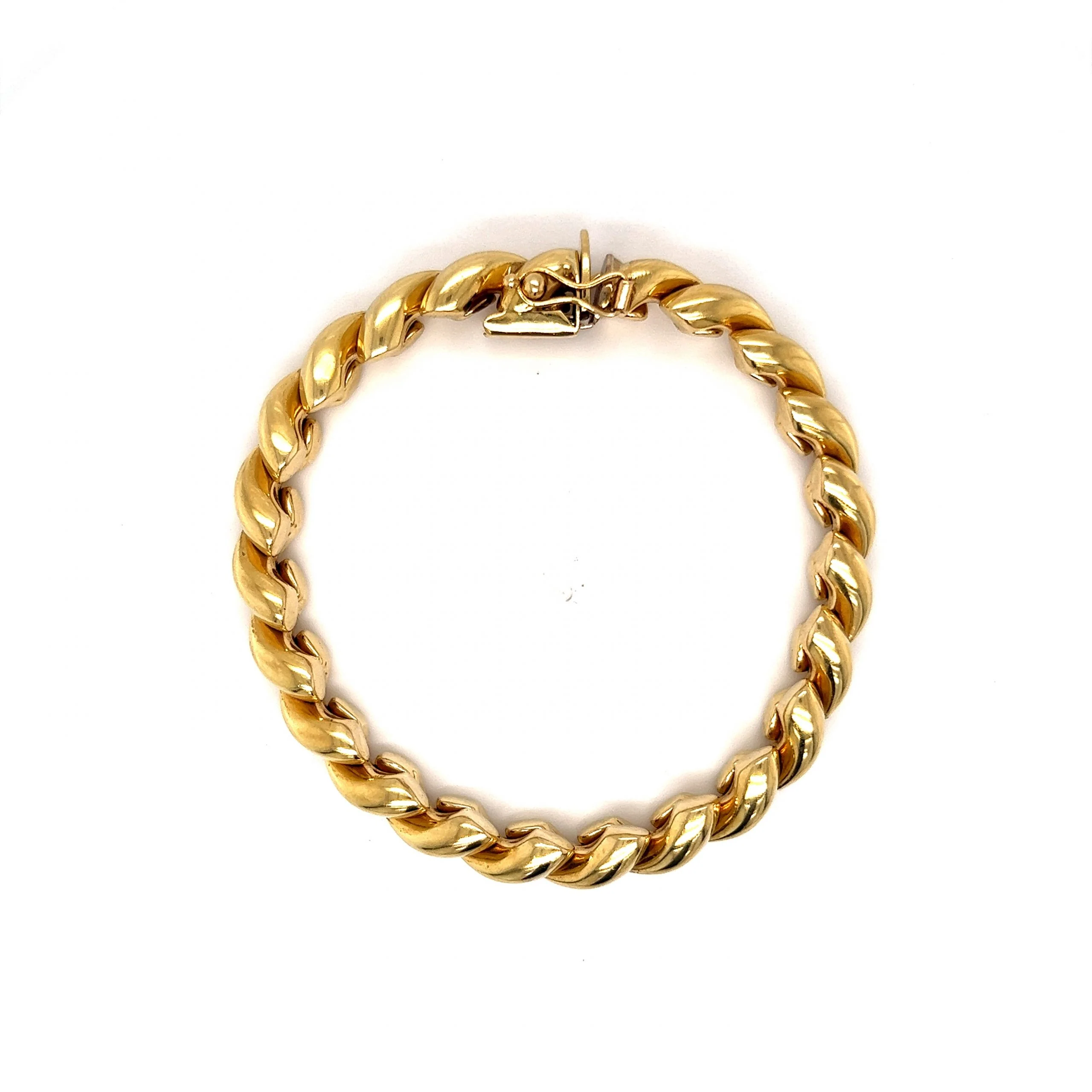 Modern Twisted Rope Bracelet in 14k Yellow Gold - Image 4