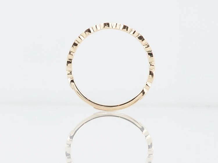 Modern Wedding Band .09 Round Brilliant Cut Diamonds in 14k Yellow Gold - Image 5