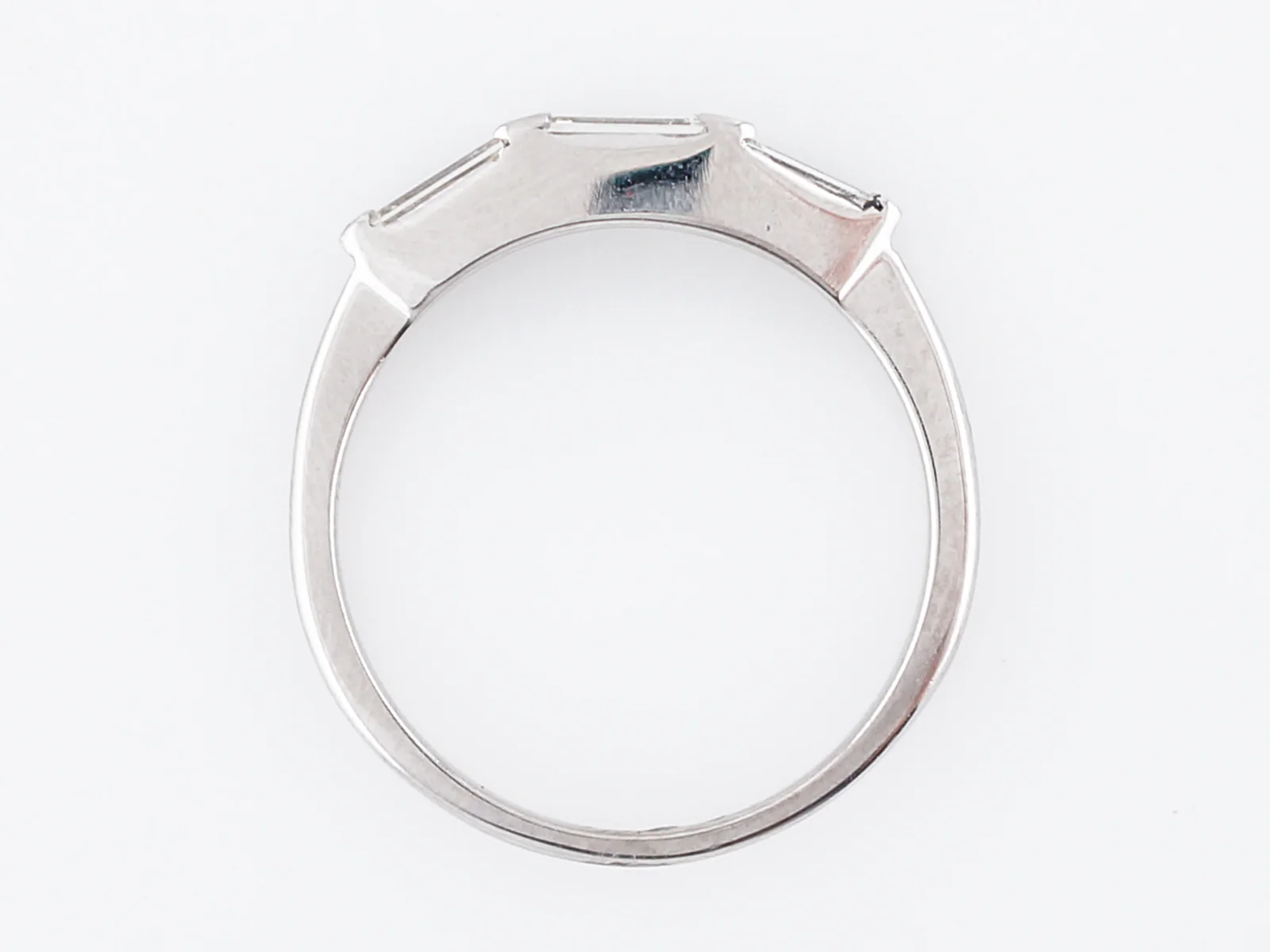 Wedding Band Modern .21 Baguette Cut Diamonds in Platinum - Image 6