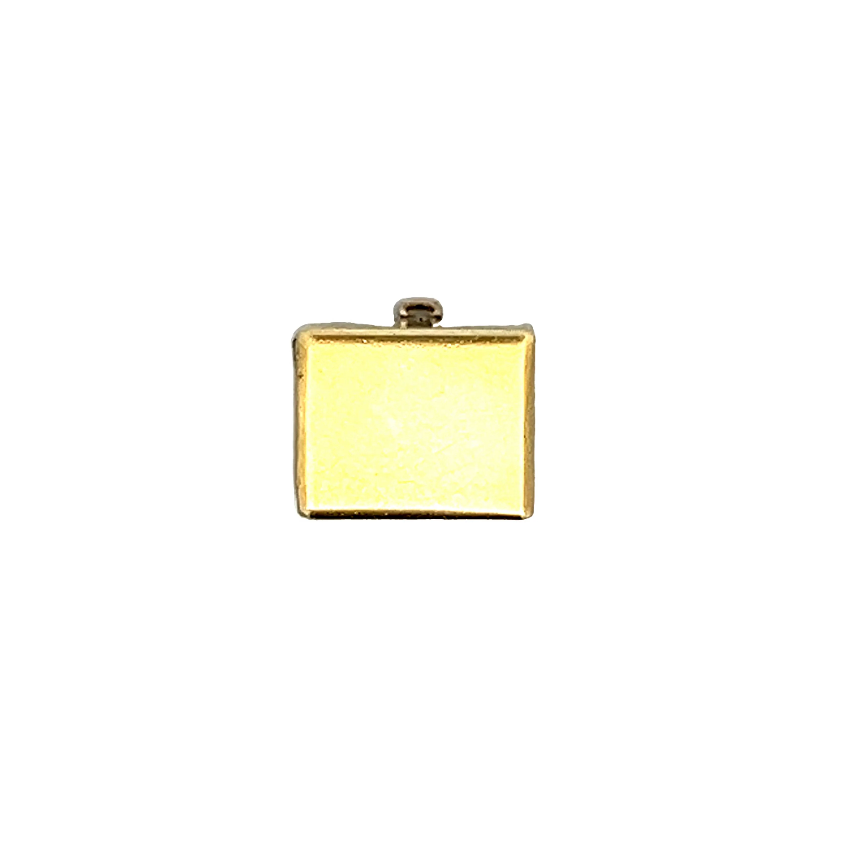 Money Box Charm Pendant in 14k Yellow Gold - Image 3