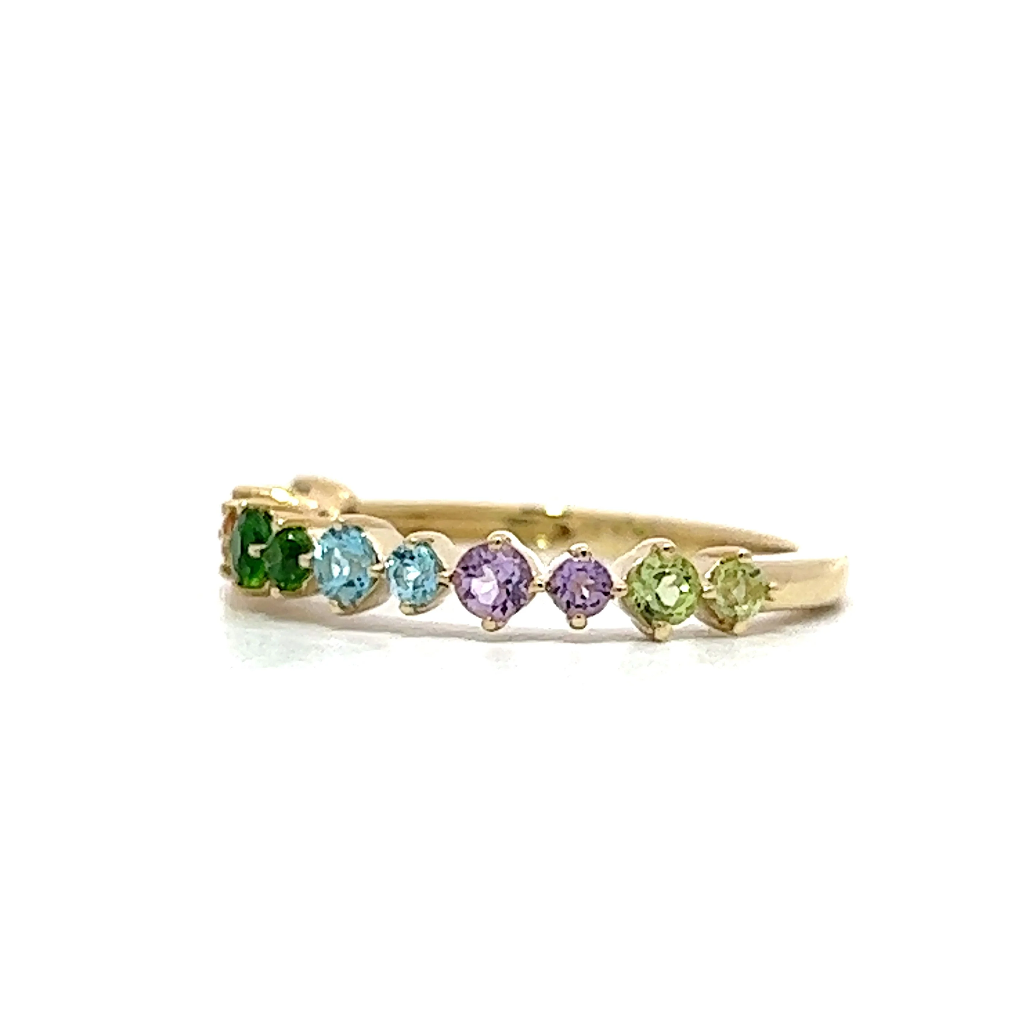 Multi-Gemstone Stacking Ring in 14k Yellow Gold - Image 2