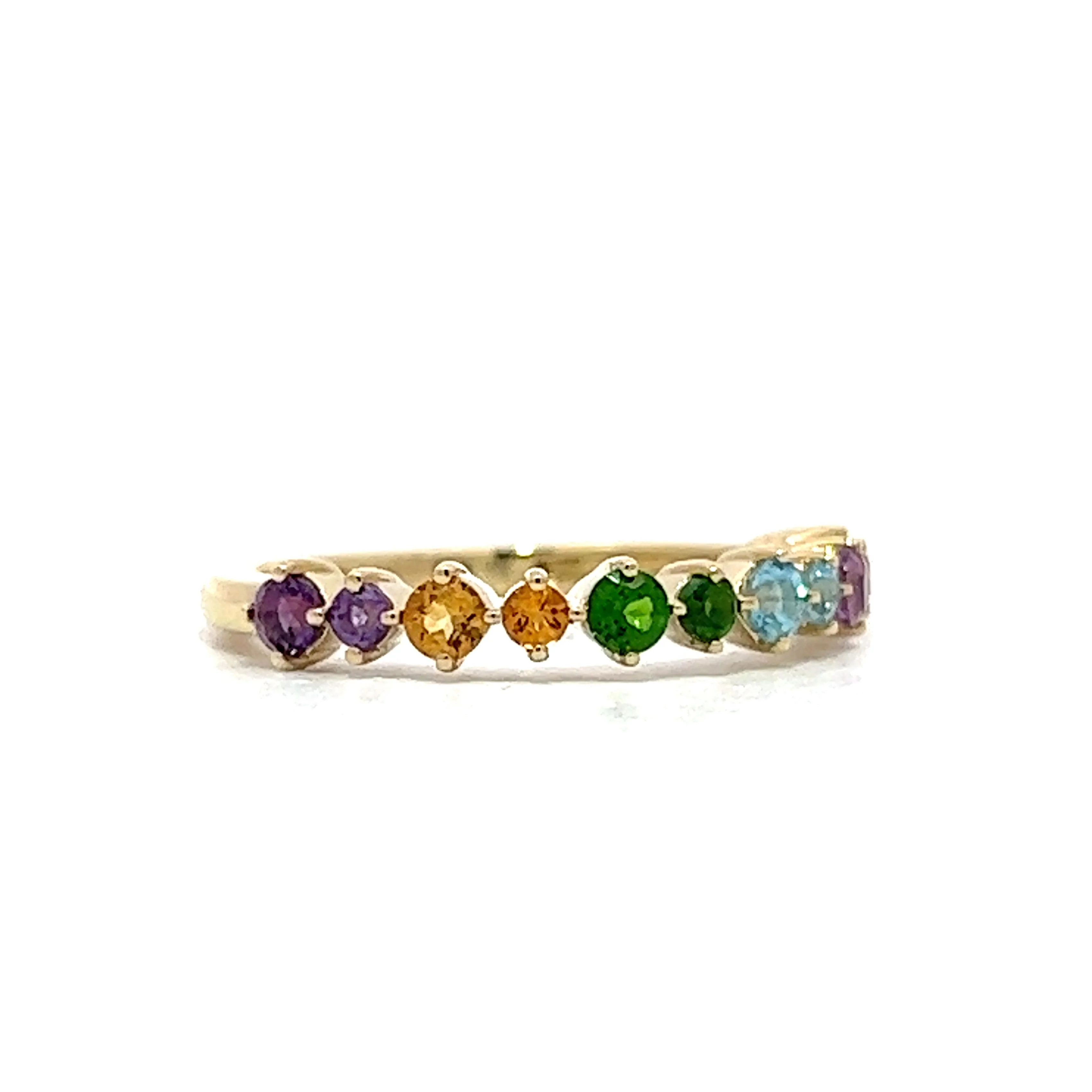 Multi-Gemstone Stacking Ring in 14k Yellow Gold - Image 3