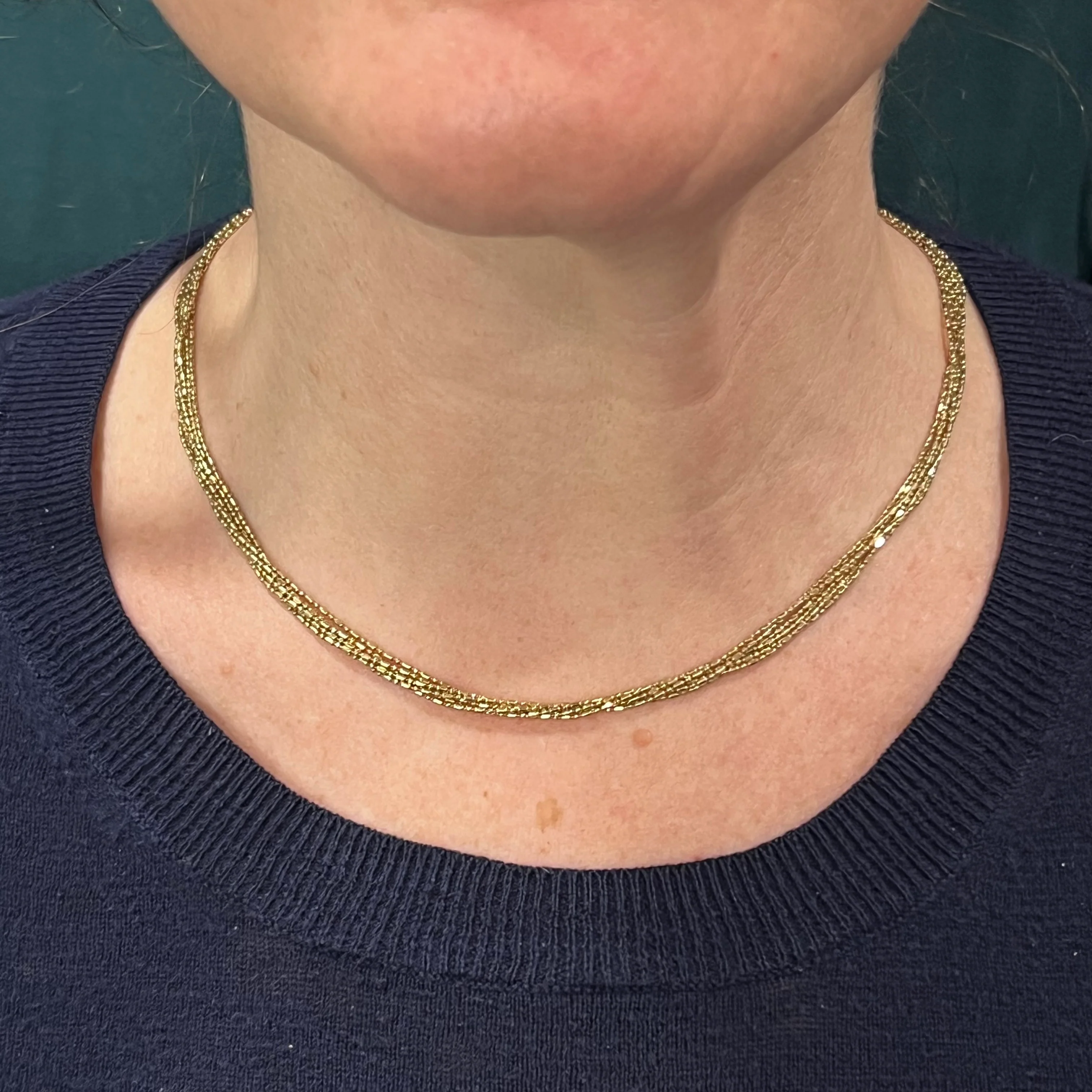 Multi-Strand Chain Necklace in 14k Yellow Gold - Image 5