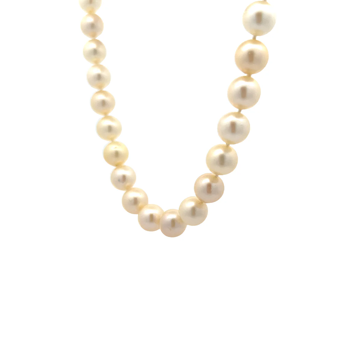 Natural Pearl Bead Necklace in 14k Yellow Gold - Image 2