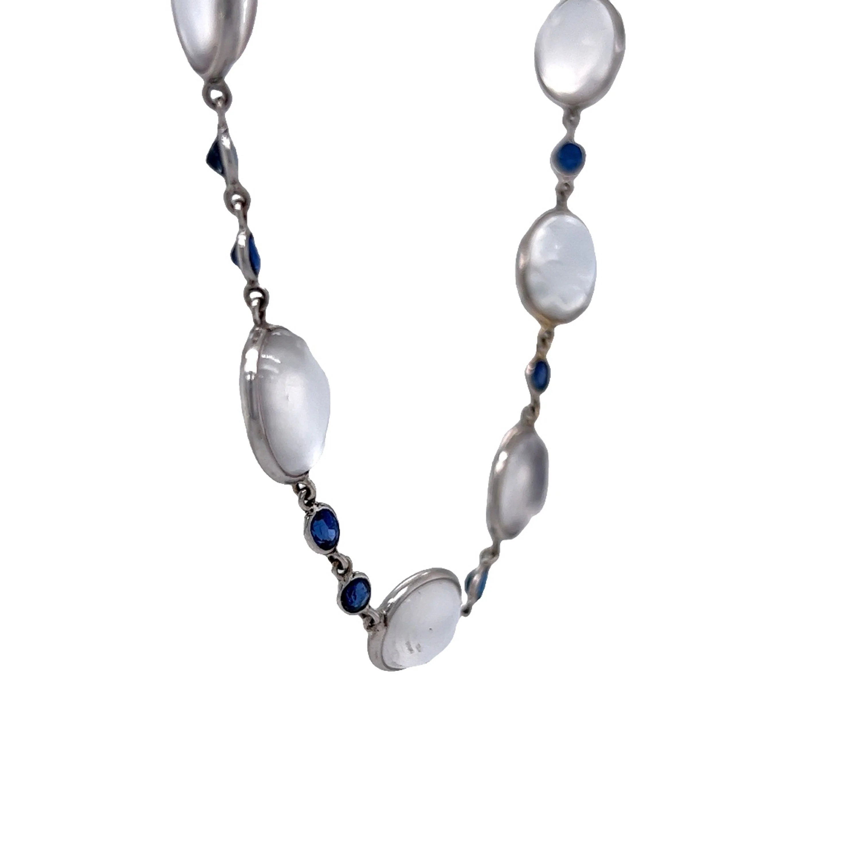 Modern 189.00 Cabochon Cut Moonstones & 8.00 Sapphires in 18K - Image 3