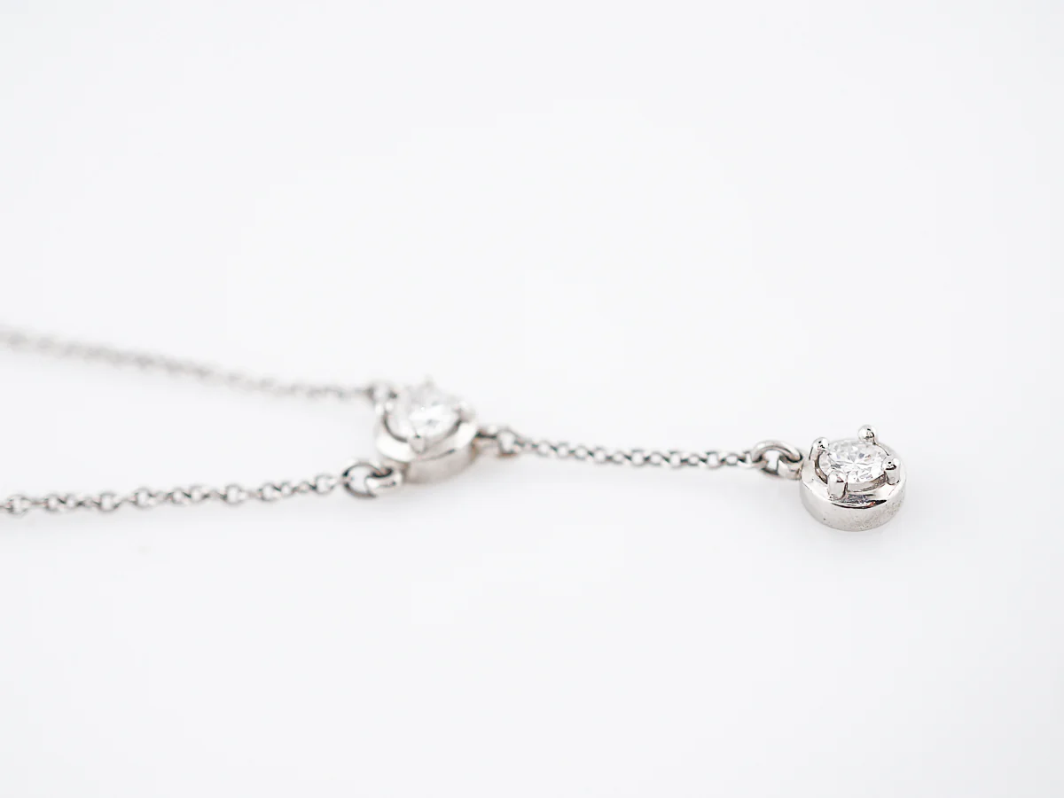 ***RTV***Necklace Modern .55 Round Brilliant Cut Diamonds in Platinum - Image 3