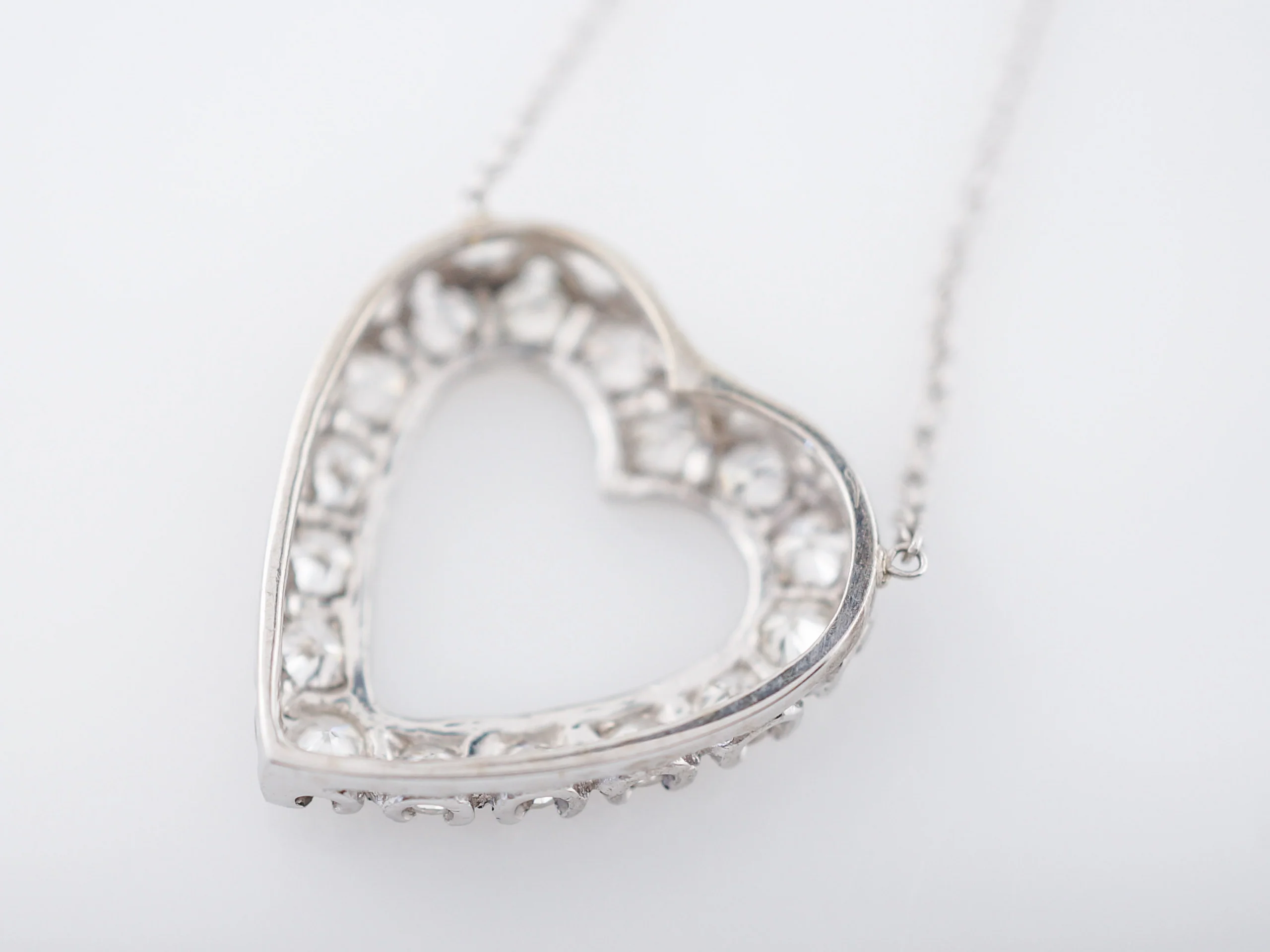 Necklace Modern .80 Round Brilliant Cut Diamond in 14K White Gold - Image 3