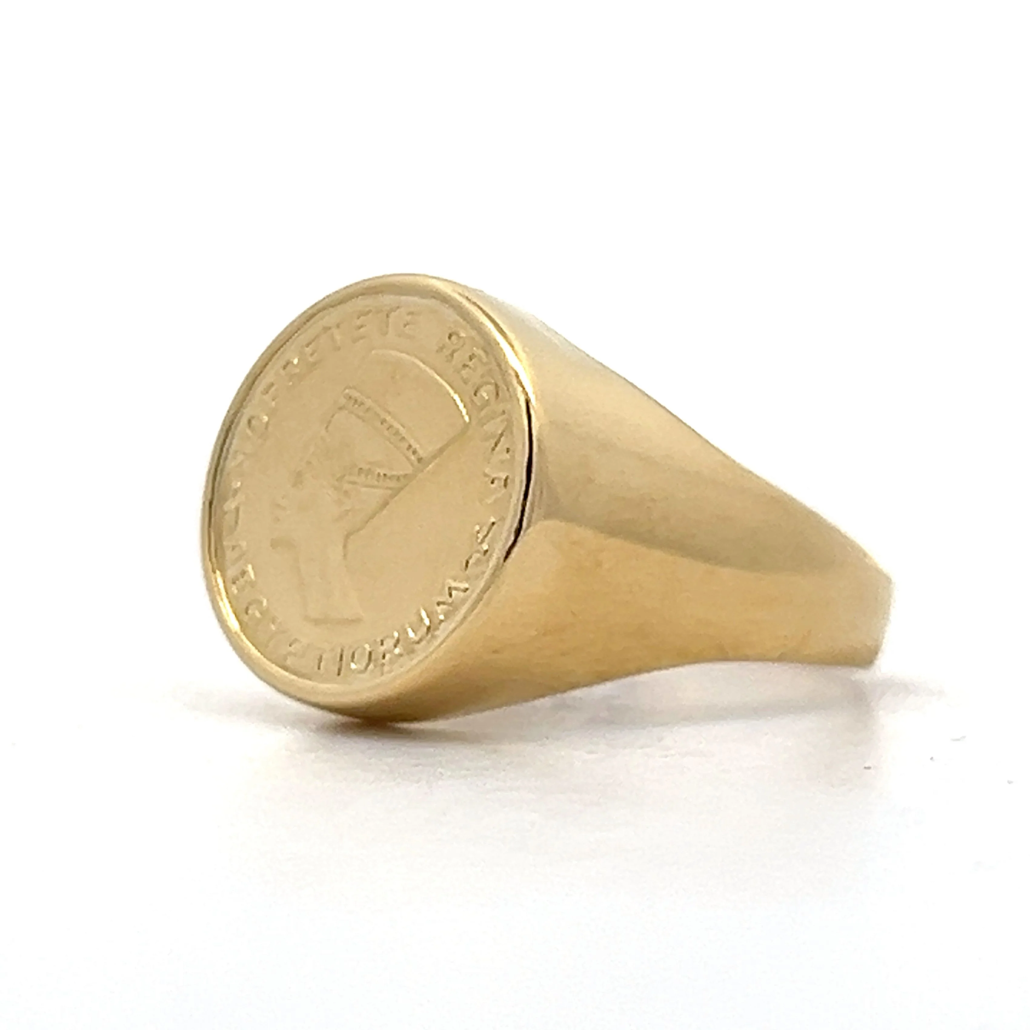 Nefertiti Coin Ring in 18k Yellow Gold - Image 2