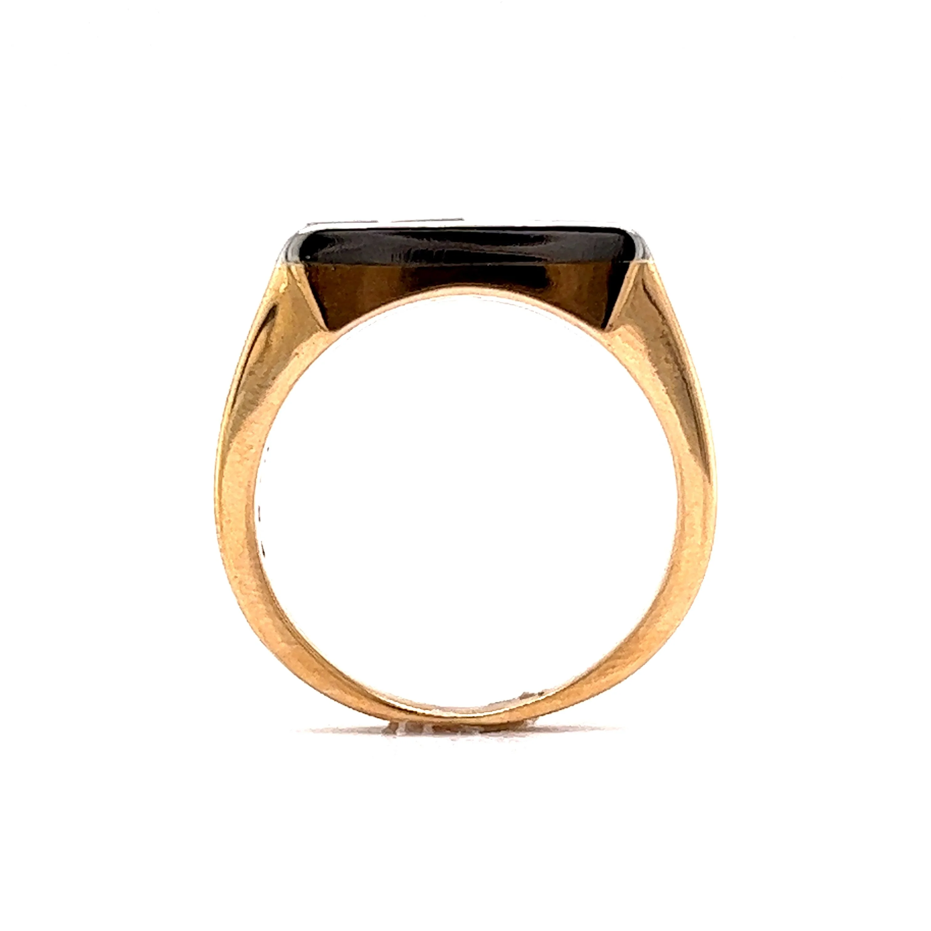 Negative Space Baguette Diamond Cocktail Ring in 18k & Platinum - Image 5