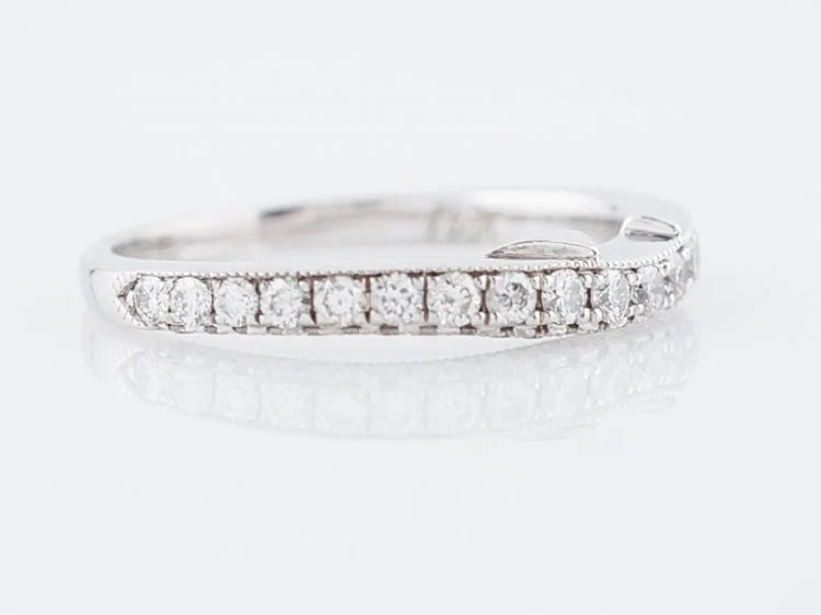 Neil Lane Wedding Band Modern .52 Round Brilliant Cut Diamonds in 14k White Gold - Image 2