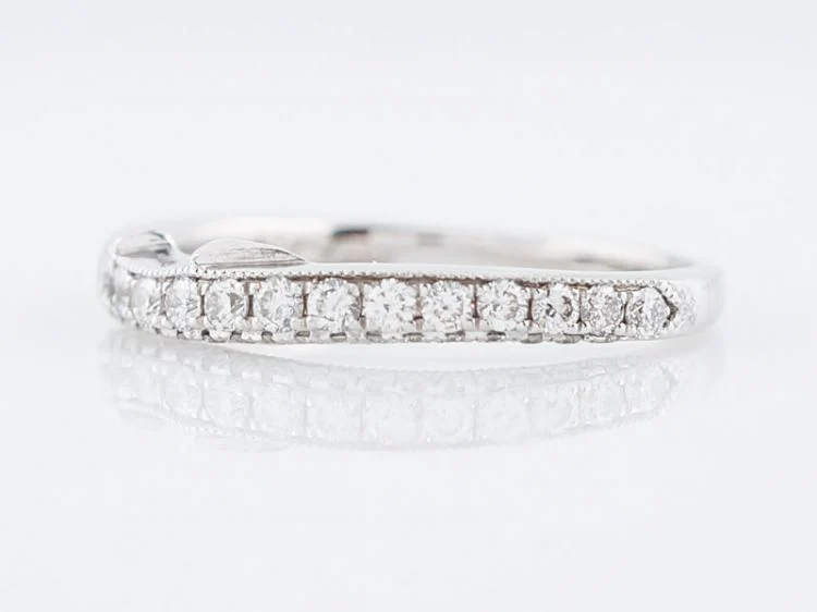 Neil Lane Wedding Band Modern .52 Round Brilliant Cut Diamonds in 14k White Gold - Image 3