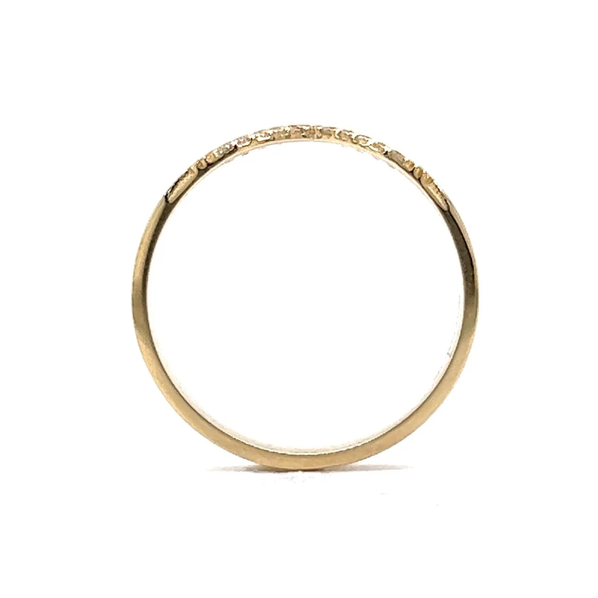 Notched Diamond Wedding Band in 14k Yellow Gold - Image 4