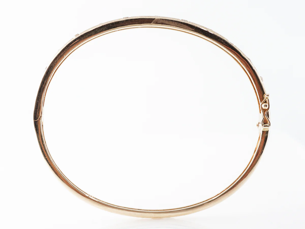 Old European Diamond Bracelet in 14k Yellow Gold - Image 4