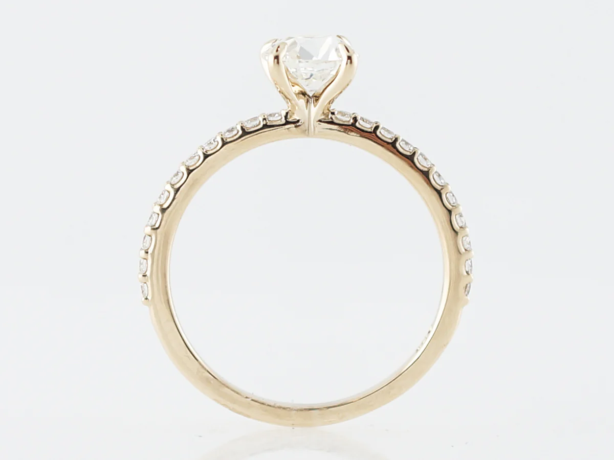 Old European Cut Diamond Solitaire Engagement Ring in Yellow Gold - Image 4