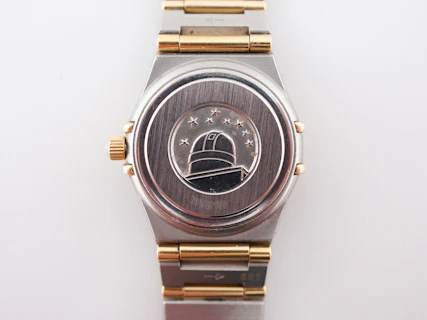 Omega Constellation Ladies 18K Gold Full Bar & Stainless Steel Watch Mother of Pearl Dial - Image 10
