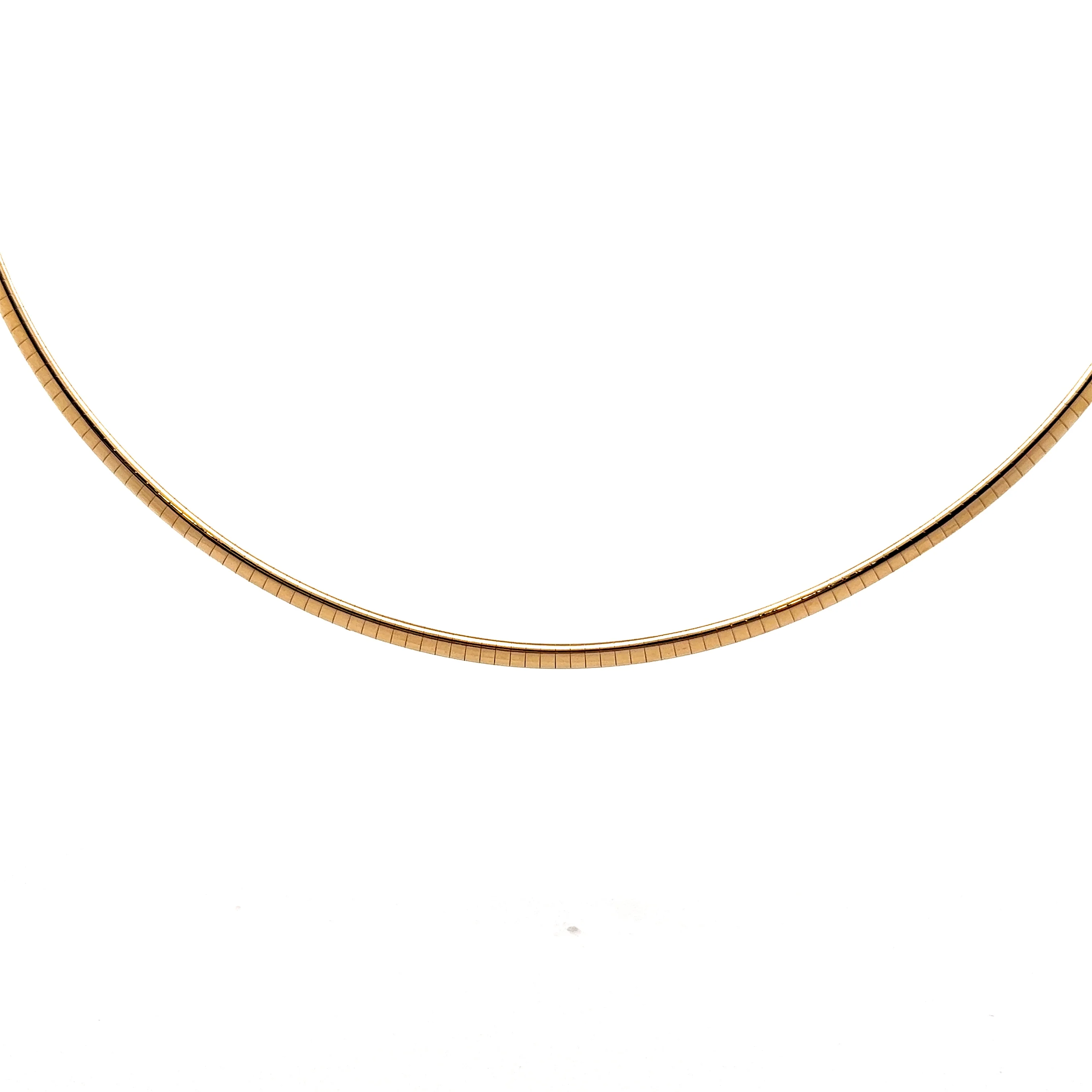 Omega Collar Necklace in 14k Yellow Gold