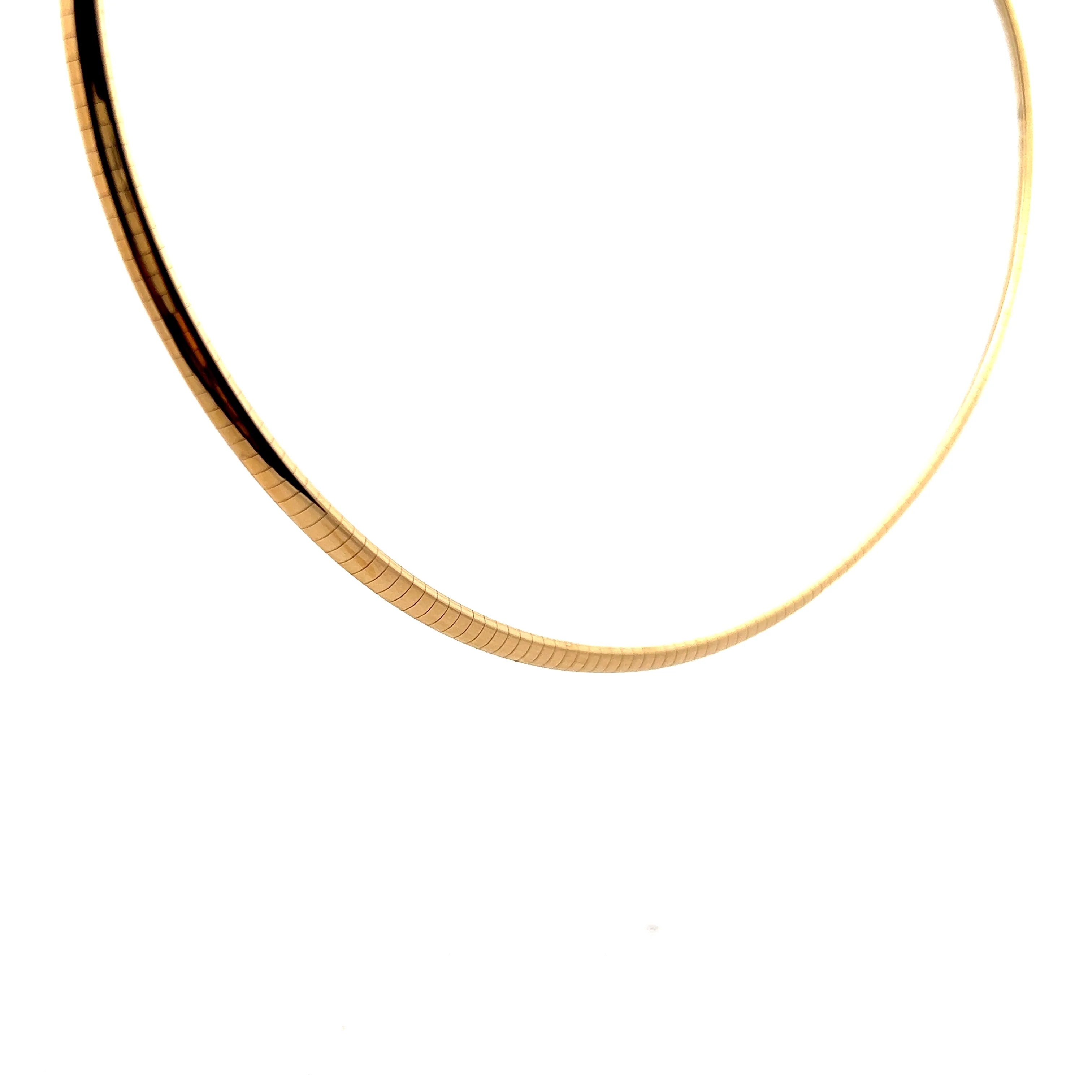Omega Collar Necklace in 14k Yellow Gold - Image 3