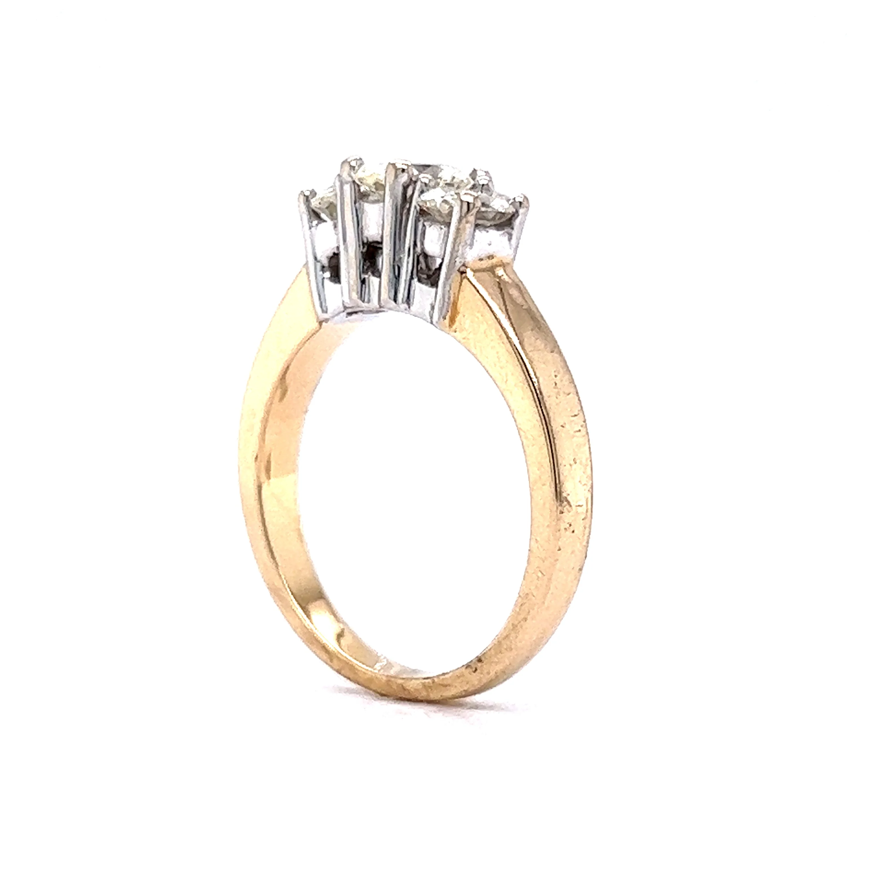 Oval Cut Three Stone Diamond Engagement Ring in 14k Gold - Image 5