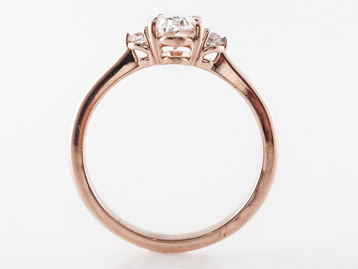 Oval Diamond Engagement Ring in Rose Gold - Image 4