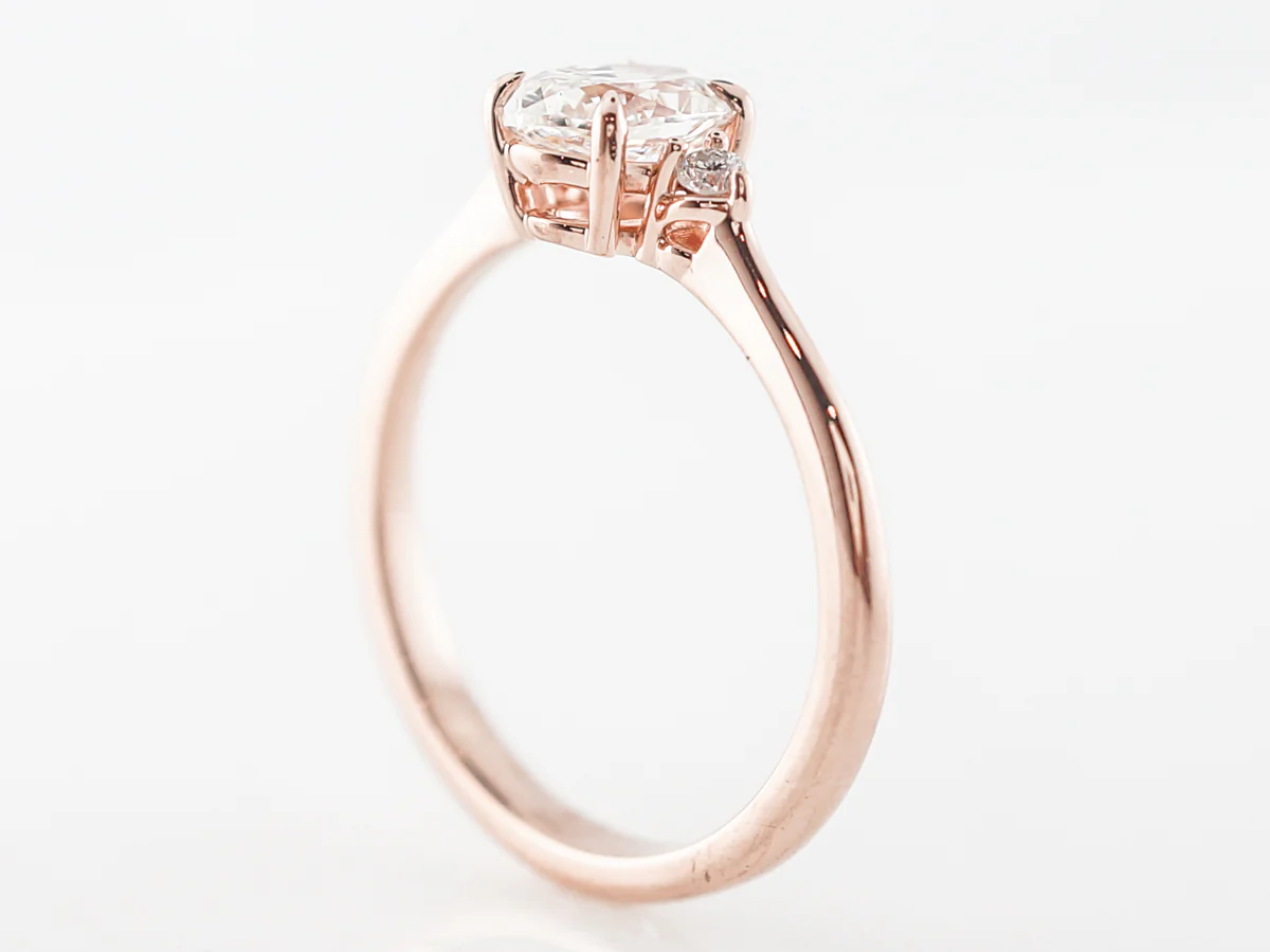 Oval Diamond Engagement Ring in Rose Gold - Image 5