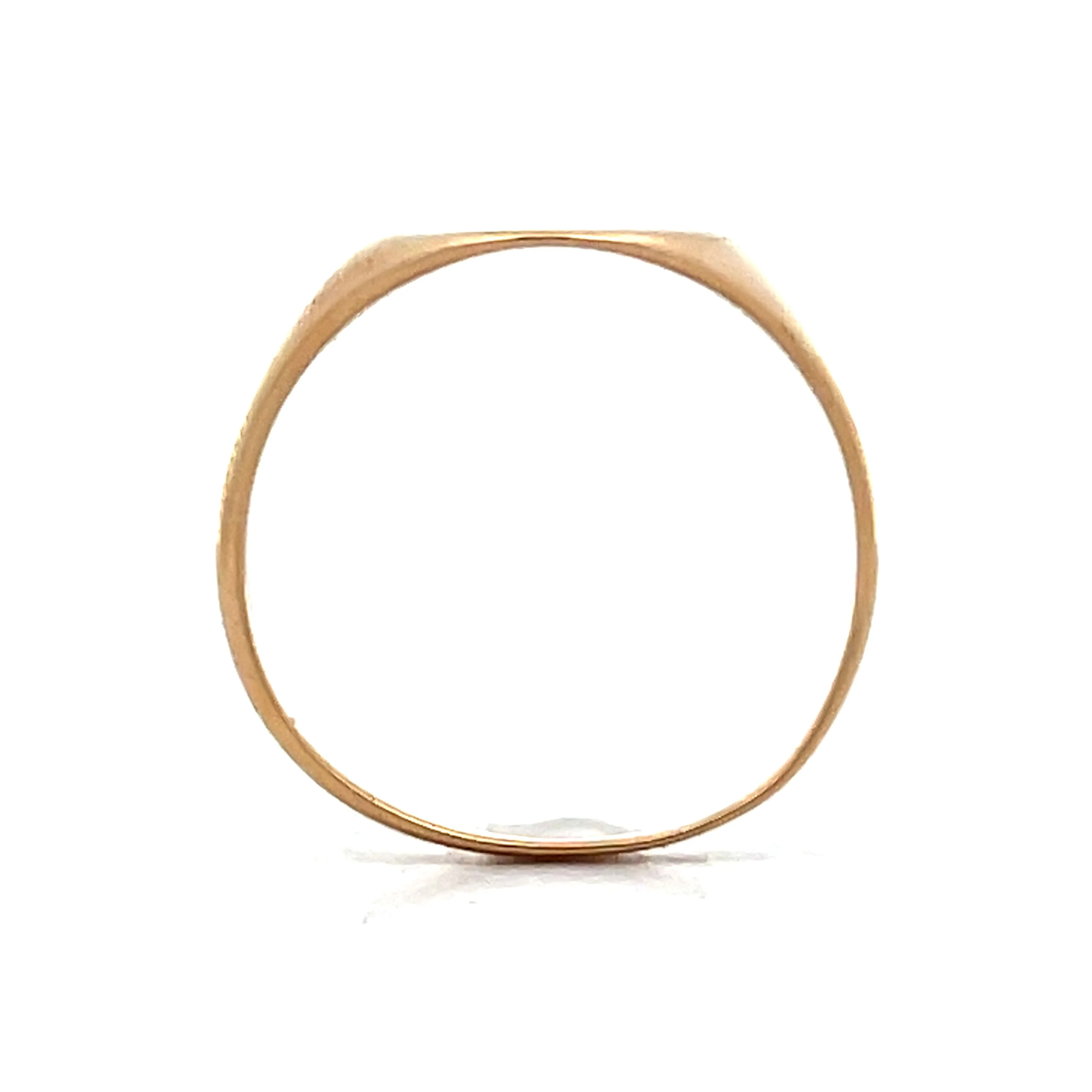 Oval Shaped Signet Ring in 14k Yellow Gold - Image 4