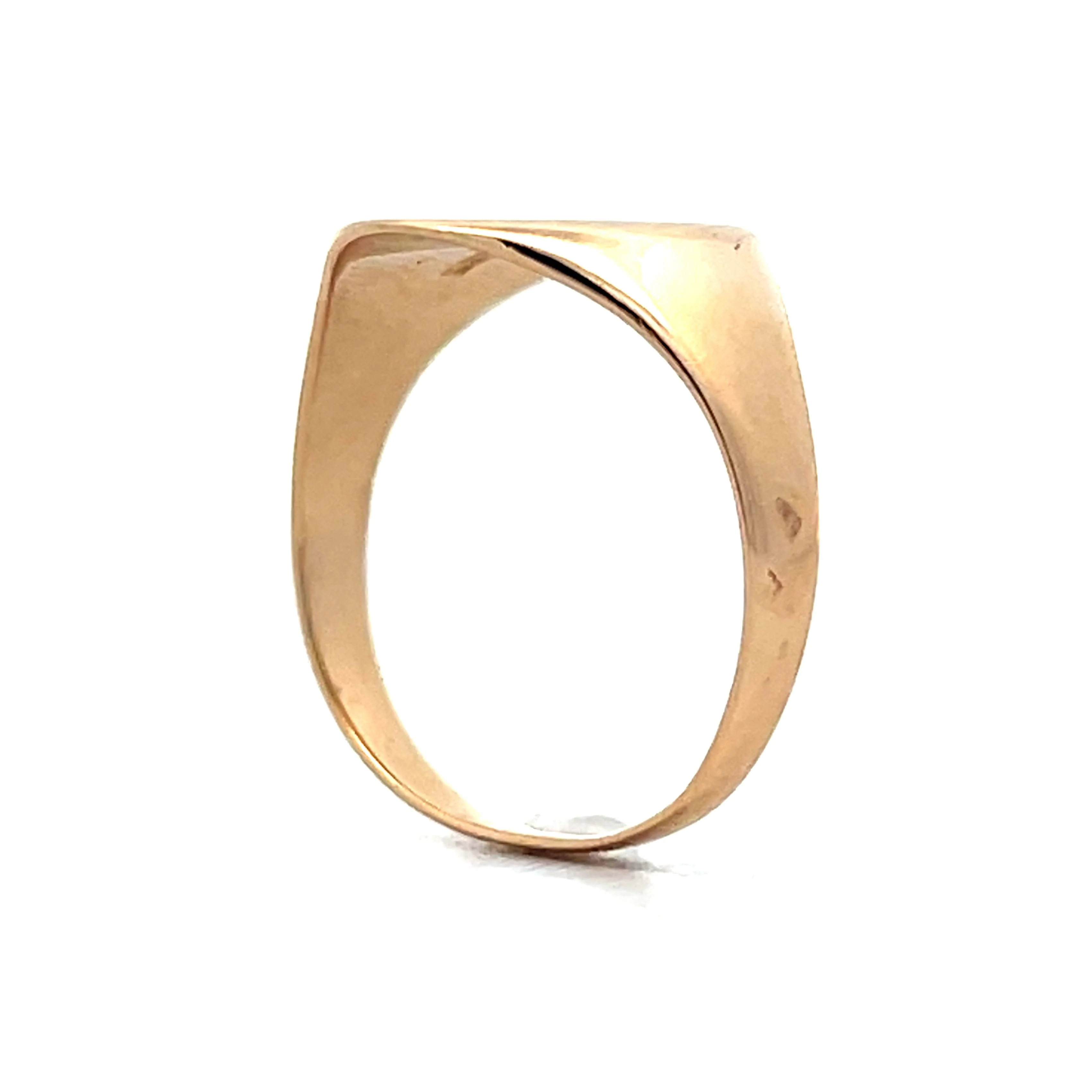 Oval Shaped Signet Ring in 14k Yellow Gold - Image 5