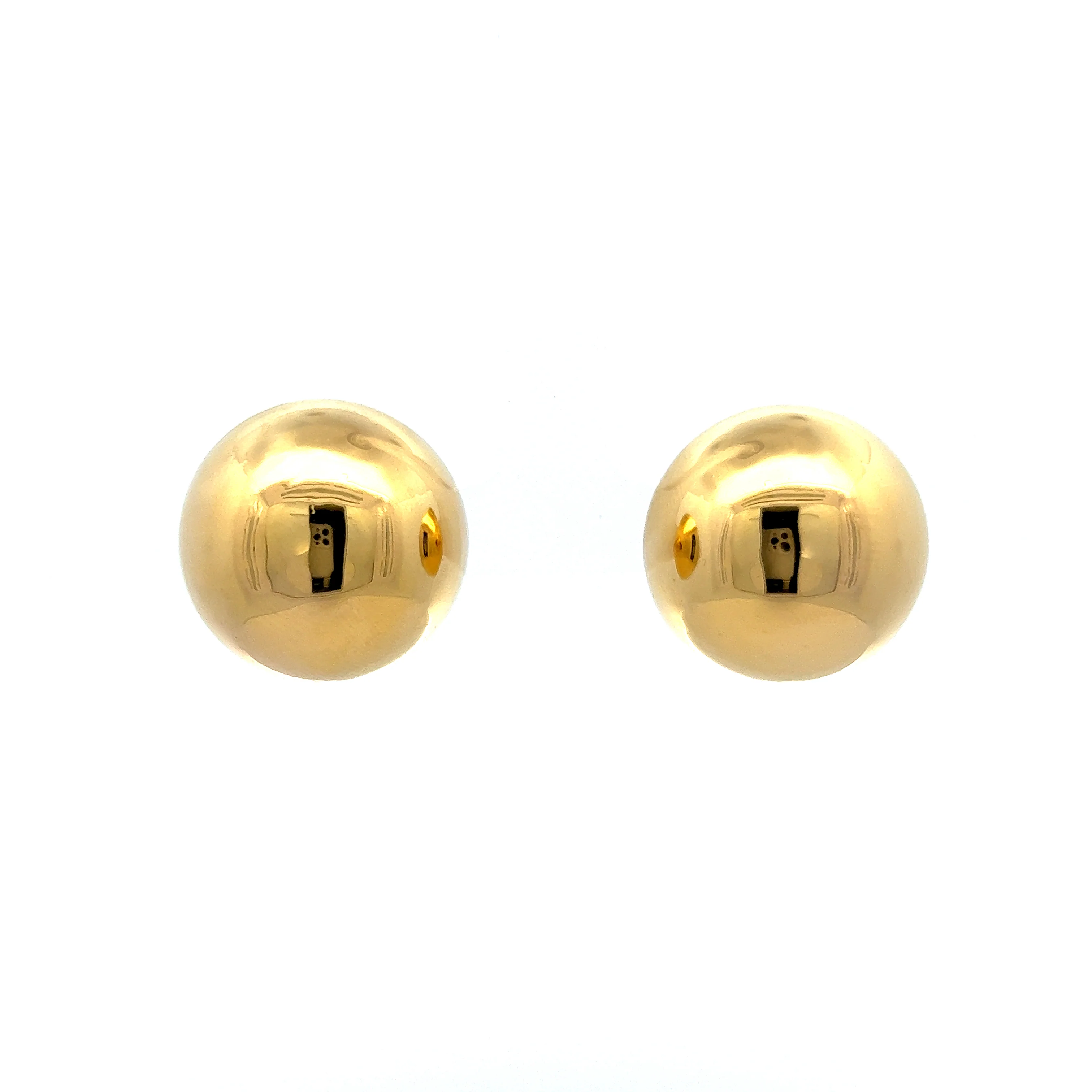 Oversized Ball Stud Earrings in 18k Yellow Gold
