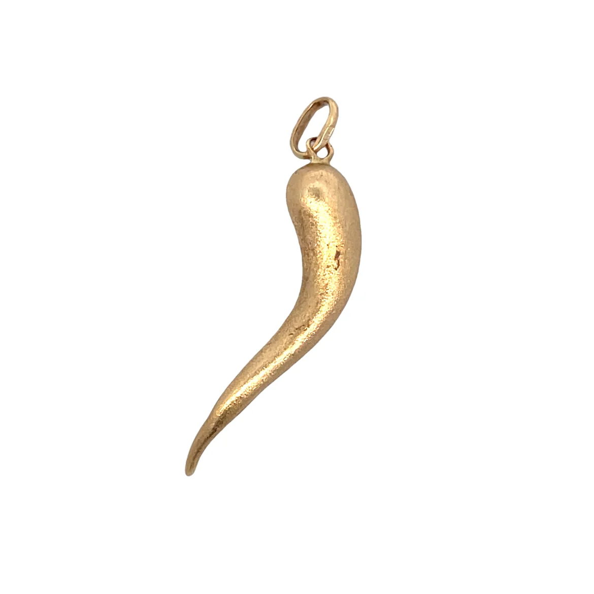 Oversized Cornicello Pendant in 14k Yellow Gold - Image 2
