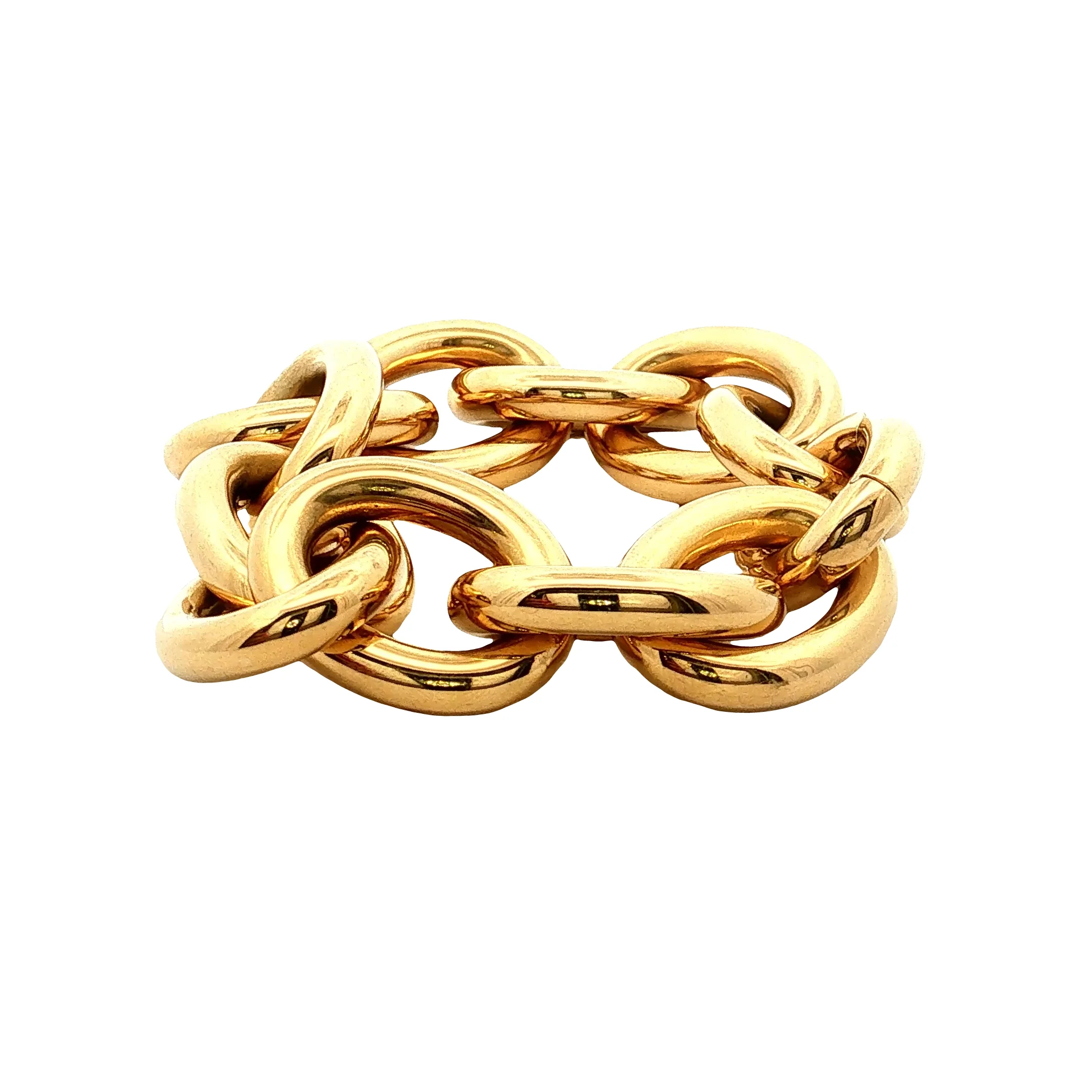 Oversized Link Statement Bracelet 18k Yellow Gold - Image 2
