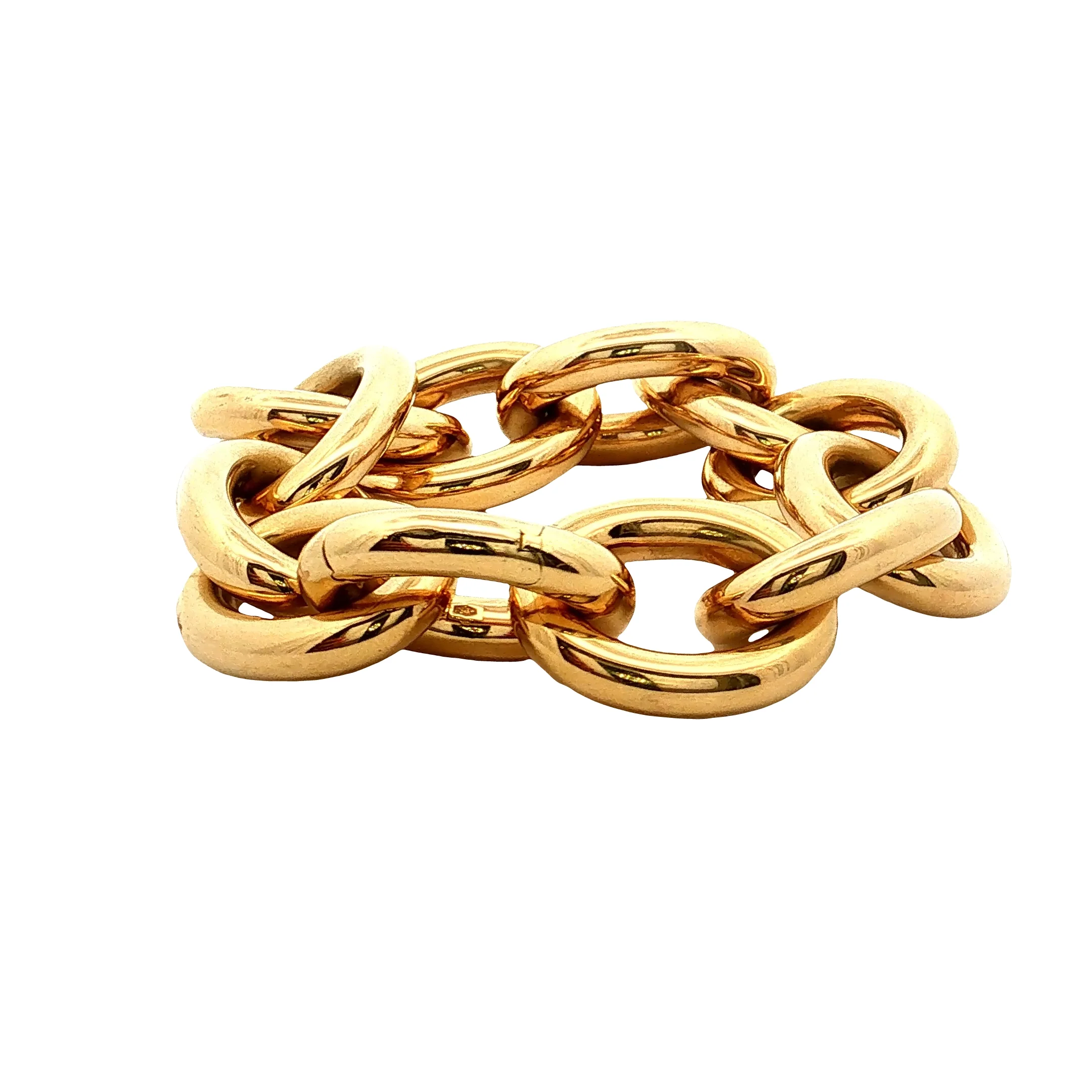 Oversized Link Statement Bracelet 18k Yellow Gold - Image 3