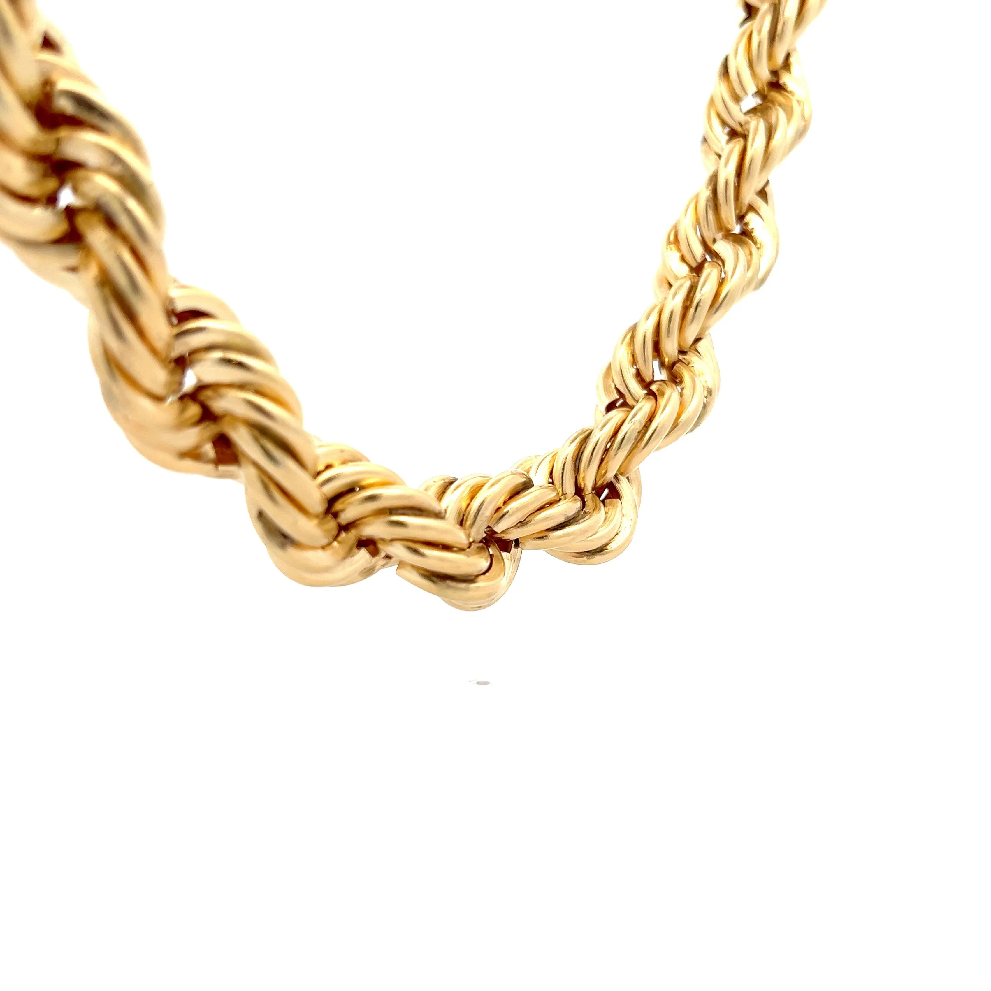 Oversized Rope Chain Necklace in 14k Yellow Gold - Image 3