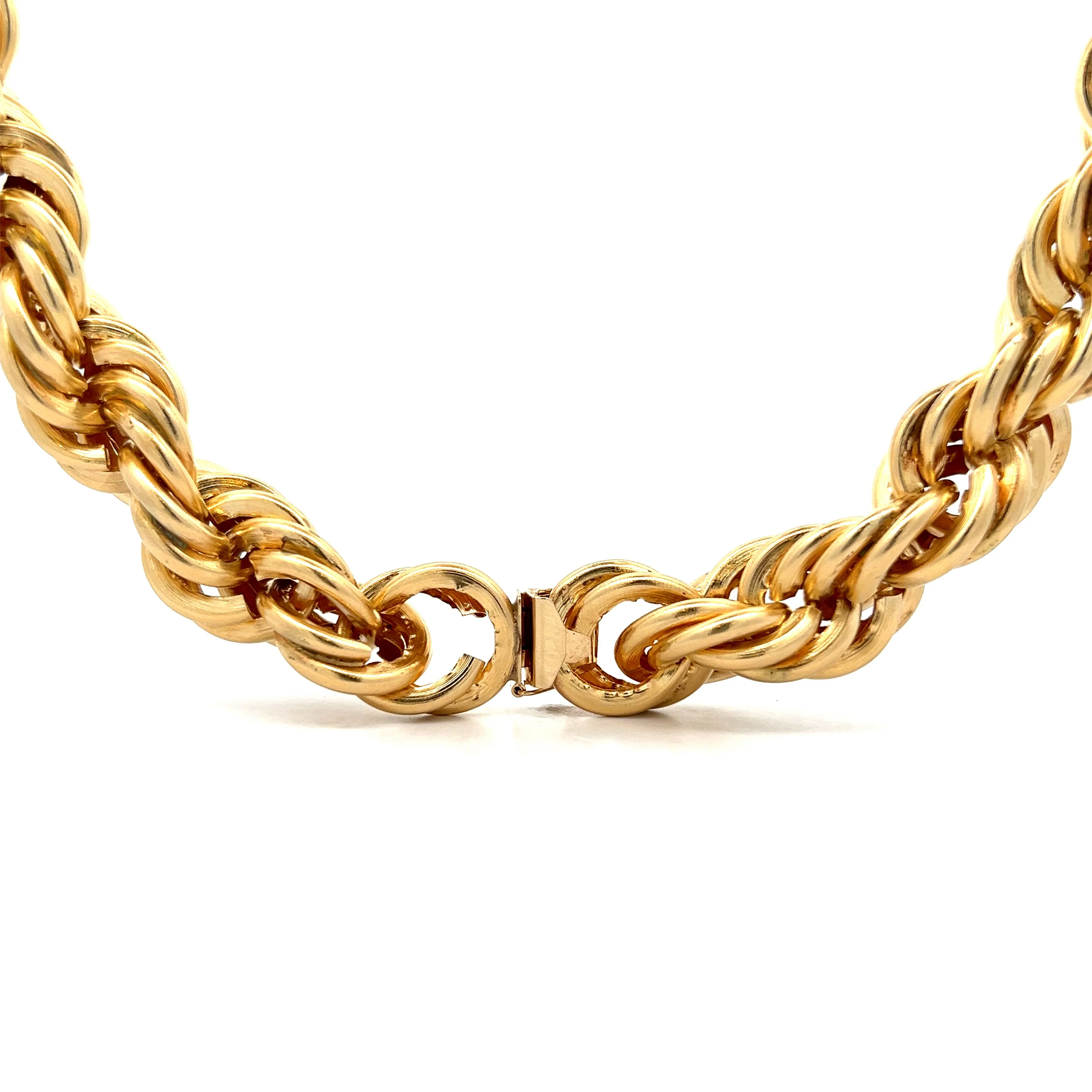Oversized Rope Chain Necklace in 14k Yellow Gold - Image 4