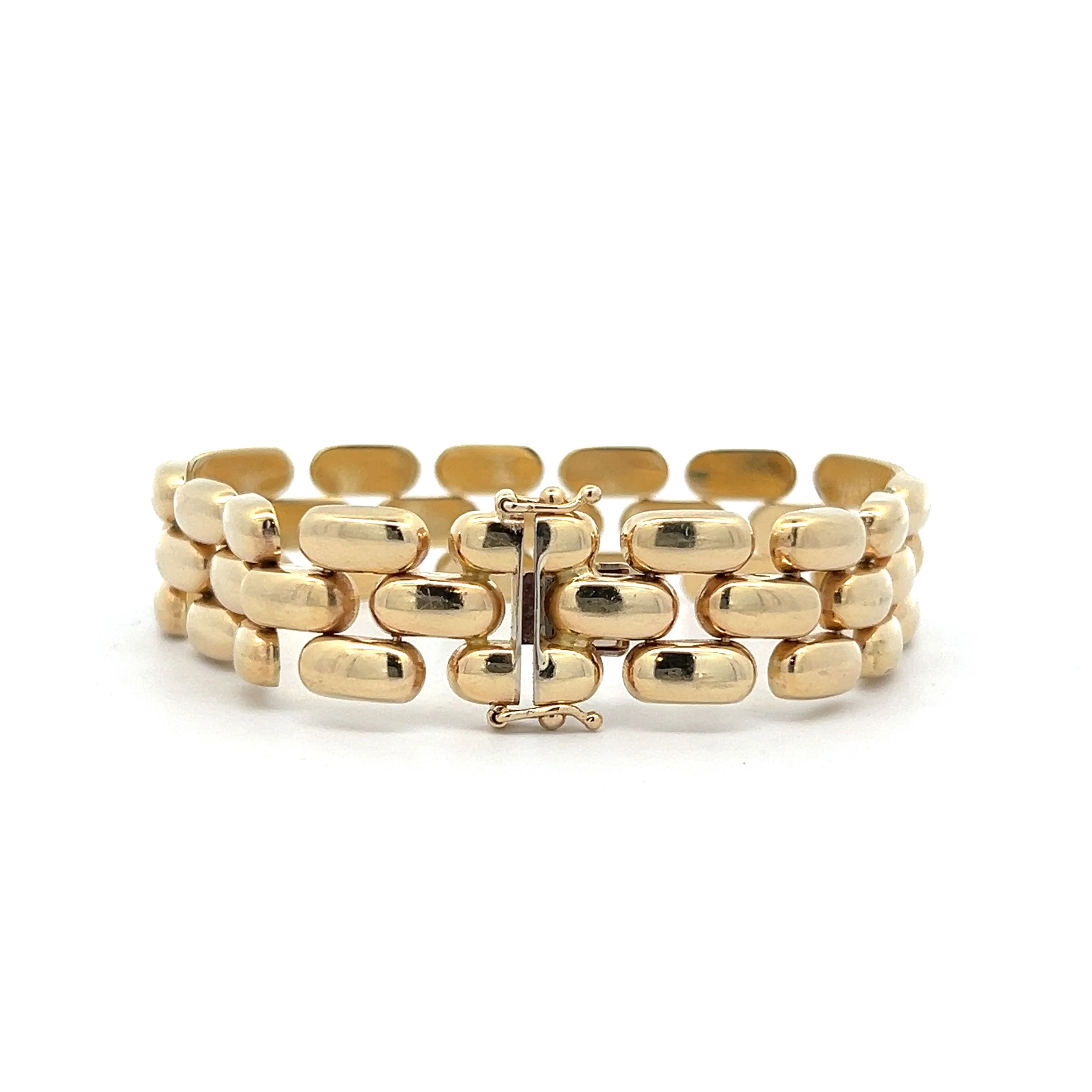 Panther Link Bracelet in 14k Yellow Gold - Image 4