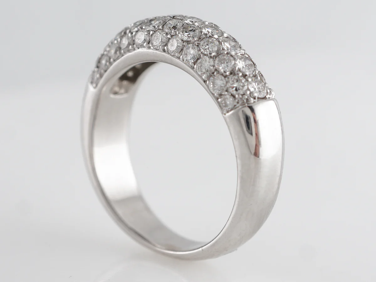 Pave Diamond Cocktail Ring in 18k White Gold - Image 5