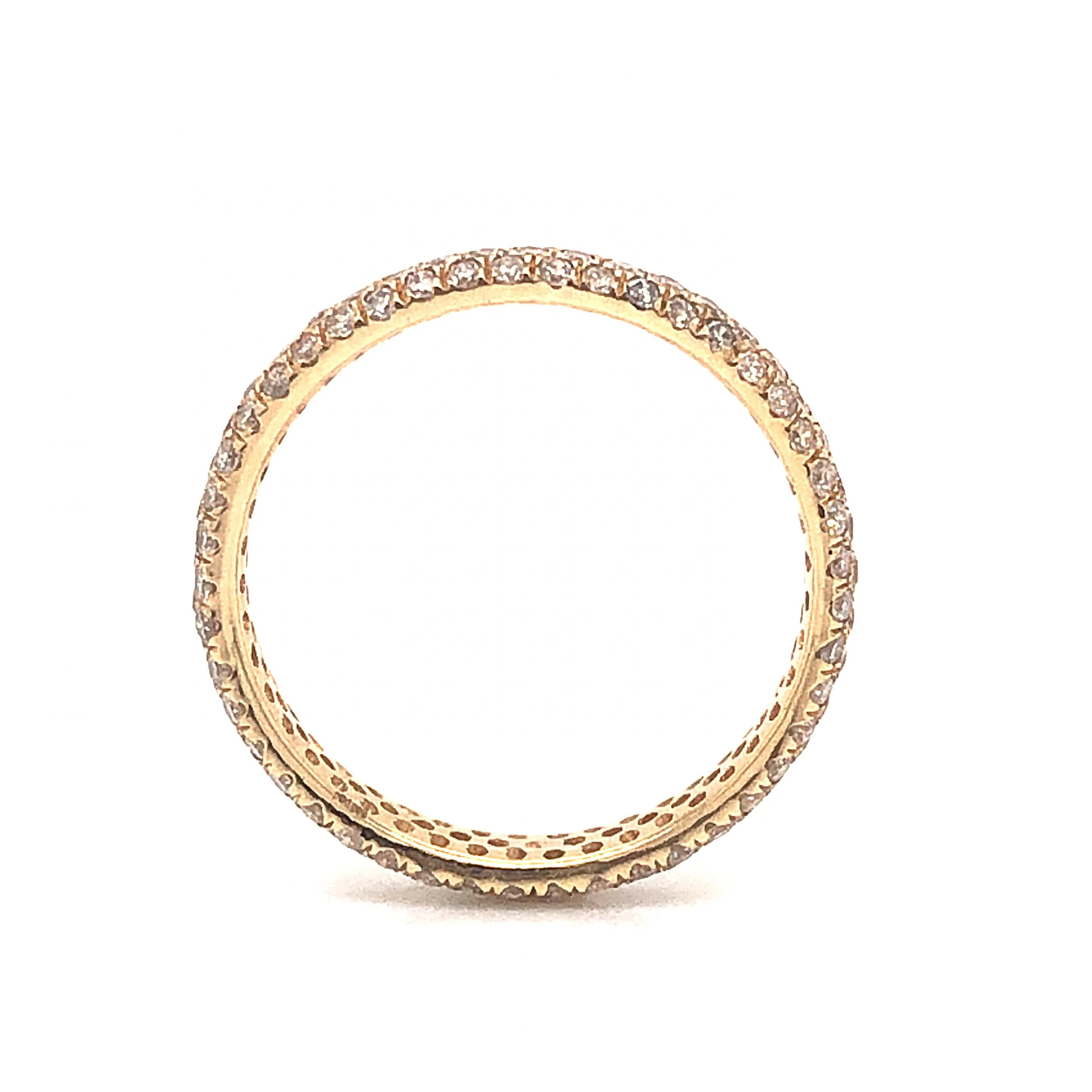 Pave Diamond Eternity Band in 14k Yellow Gold - Image 3