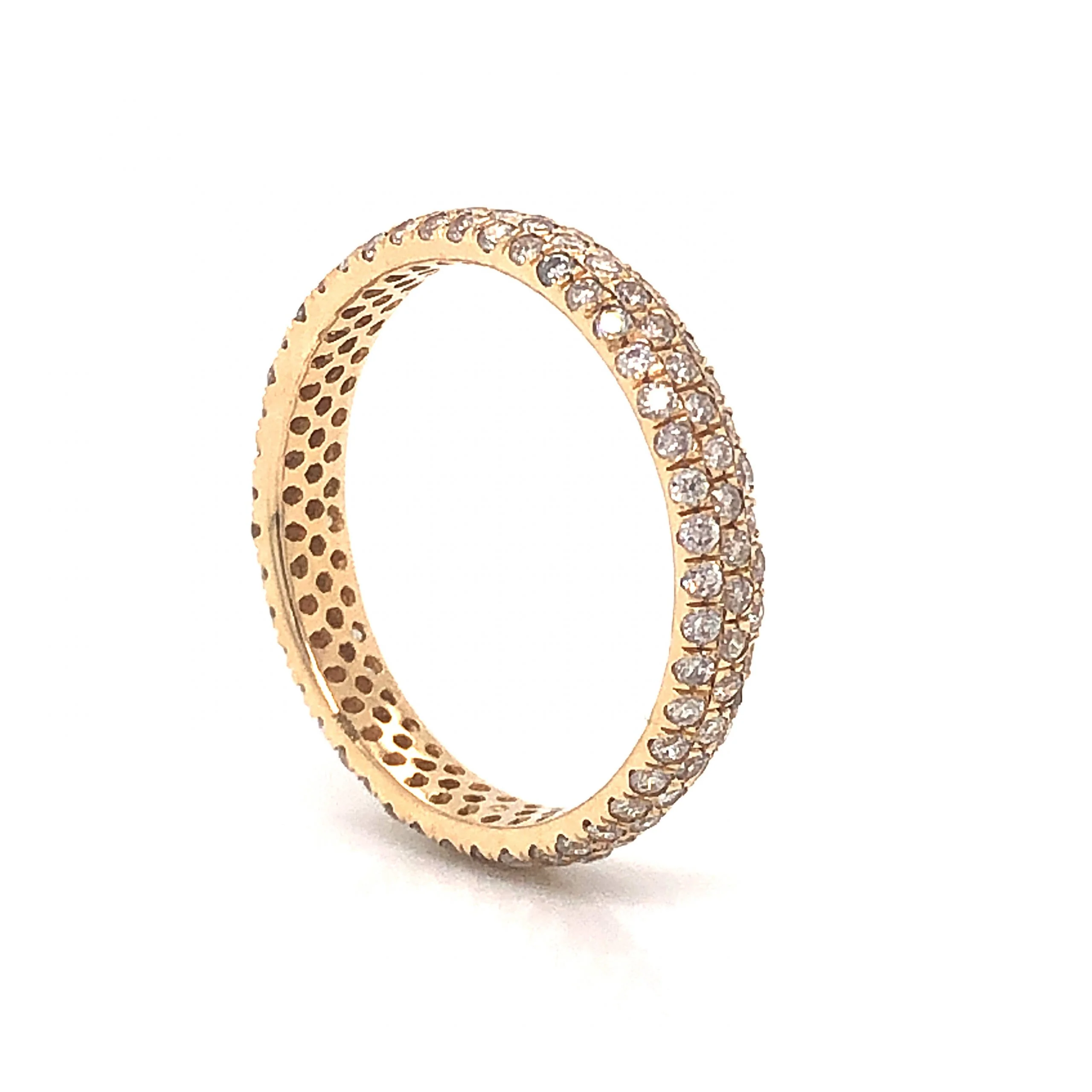 Pave Diamond Eternity Band in 14k Yellow Gold - Image 4