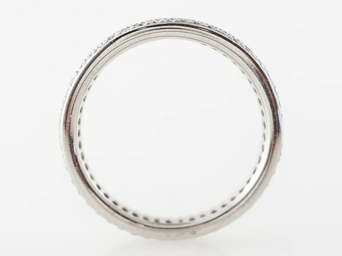 Pave Diamond Eternity Wedding Band in Platinum - Image 2
