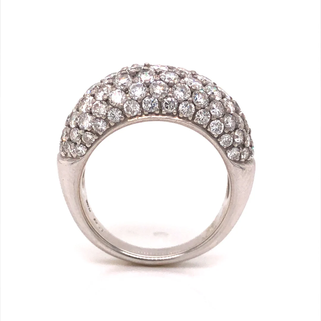 Pave Round Diamond Ring in 18k White Gold - Image 4