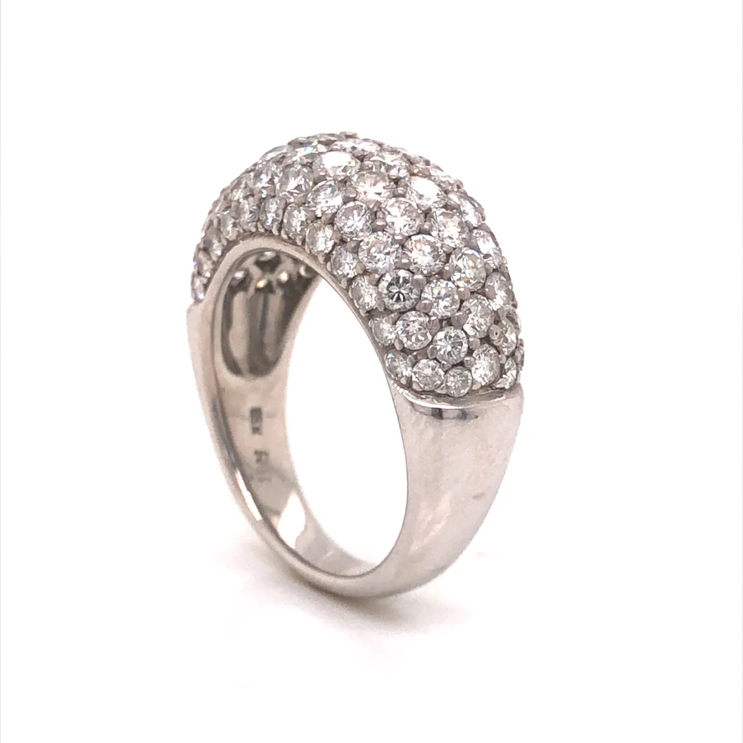 Pave Round Diamond Ring in 18k White Gold - Image 5