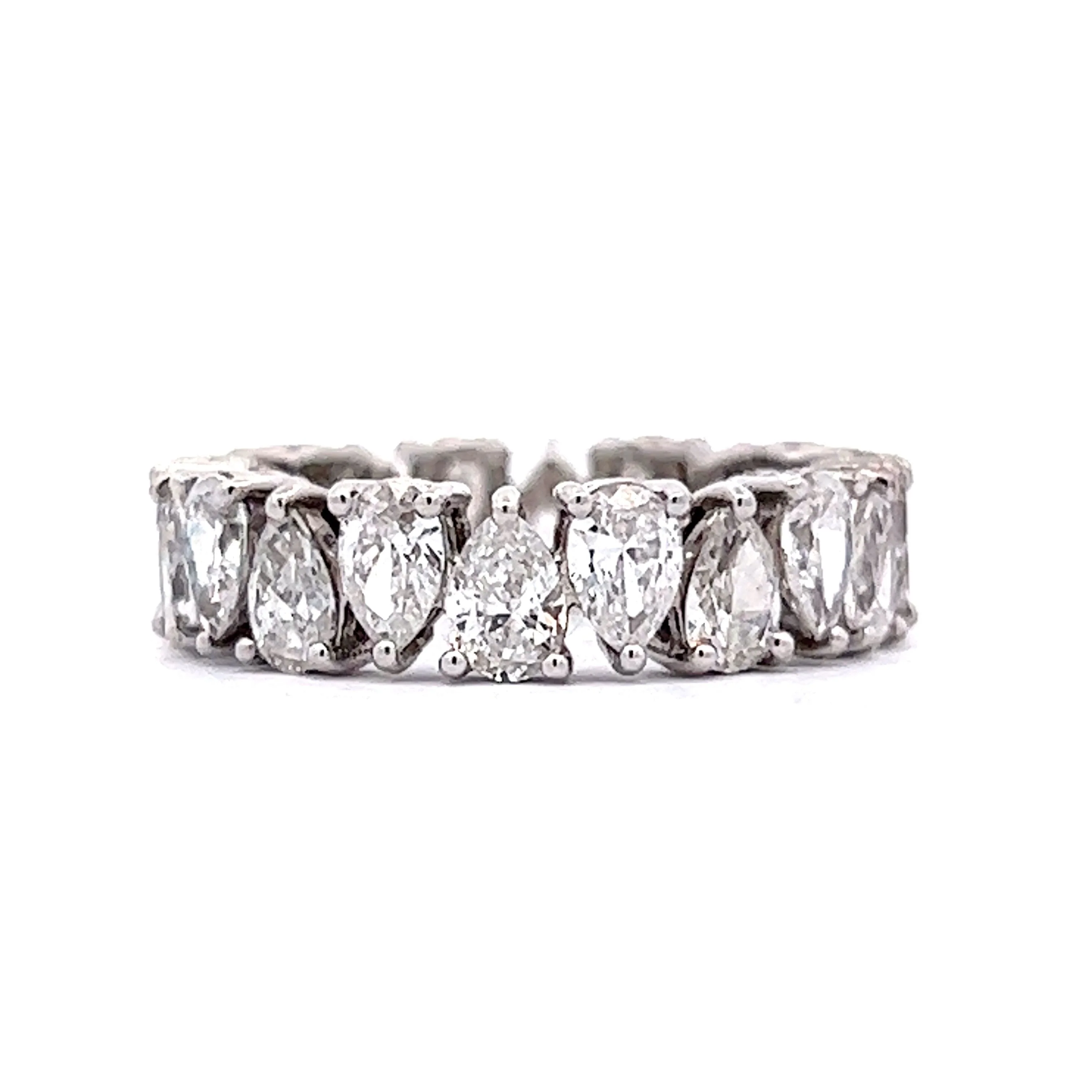 Pear Cut Diamond Eternity Band in 18k White Gold - Image 3
