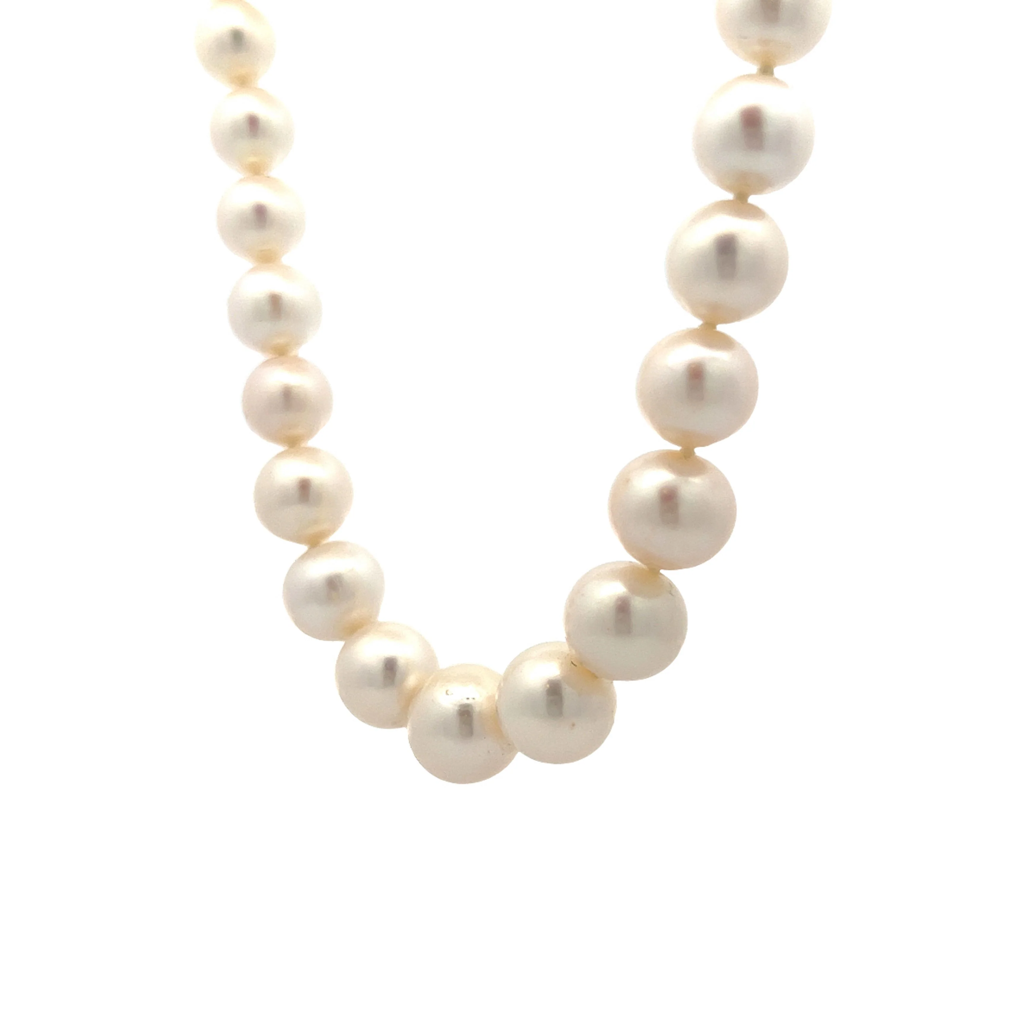 Classic Pearl Necklace Yellow Gold - Image 2