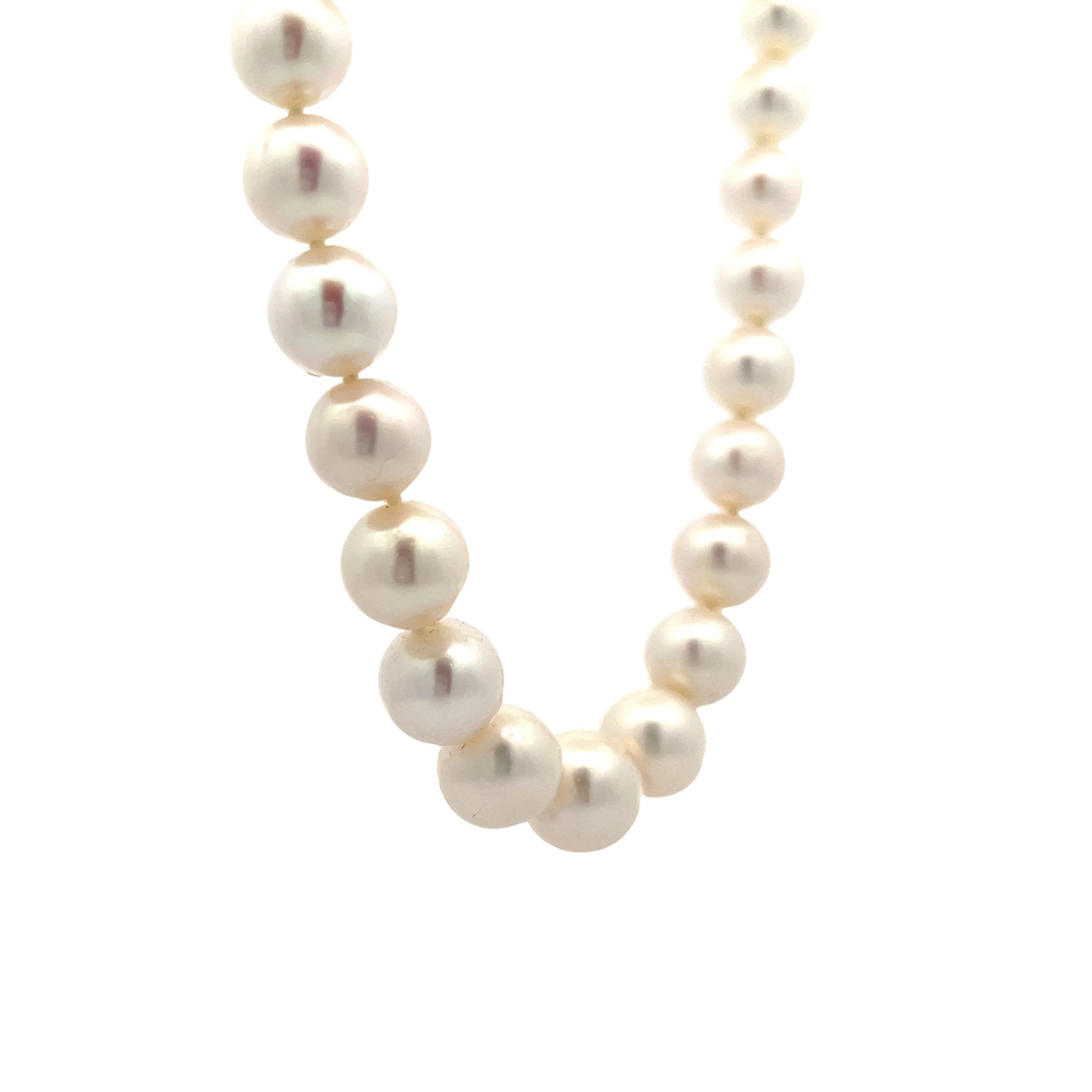 Classic Pearl Necklace Yellow Gold - Image 3