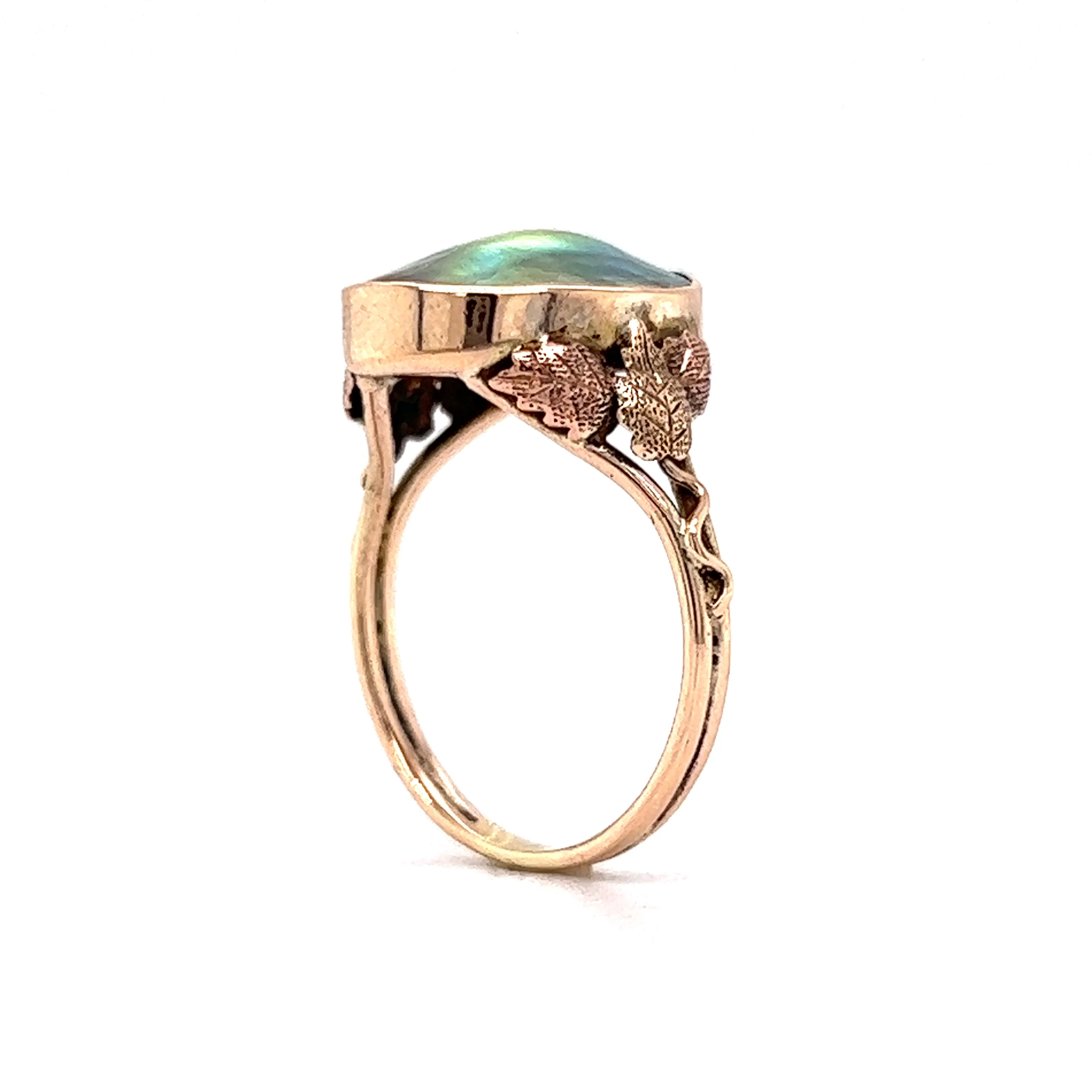 Pearl Cocktail Ring in 10k Yellow Gold - Image 5